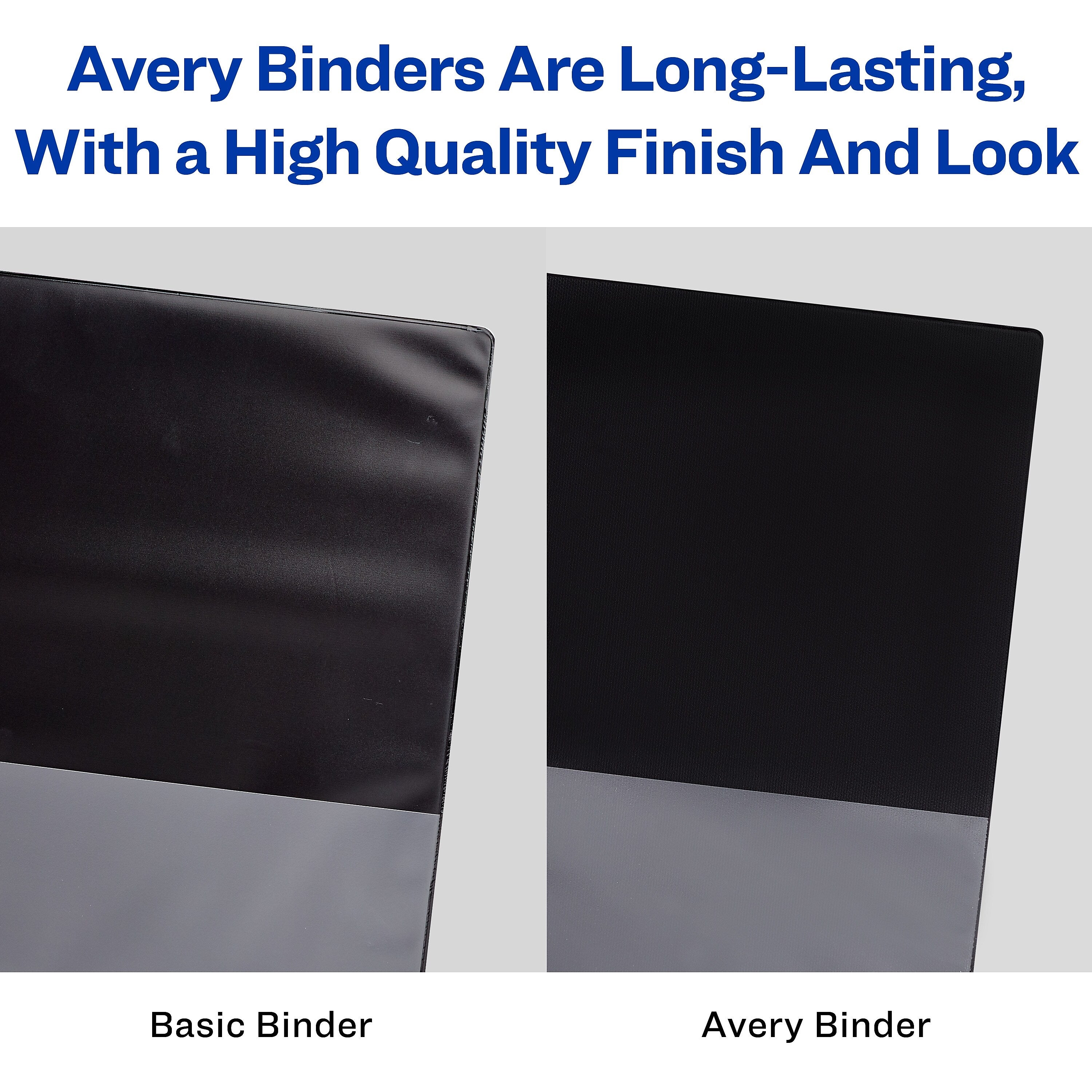 Avery Durable Mini 1" 3-Ring Non-View Binders for 5 1/2" x 8 1/2" paper, Round Ring, Black