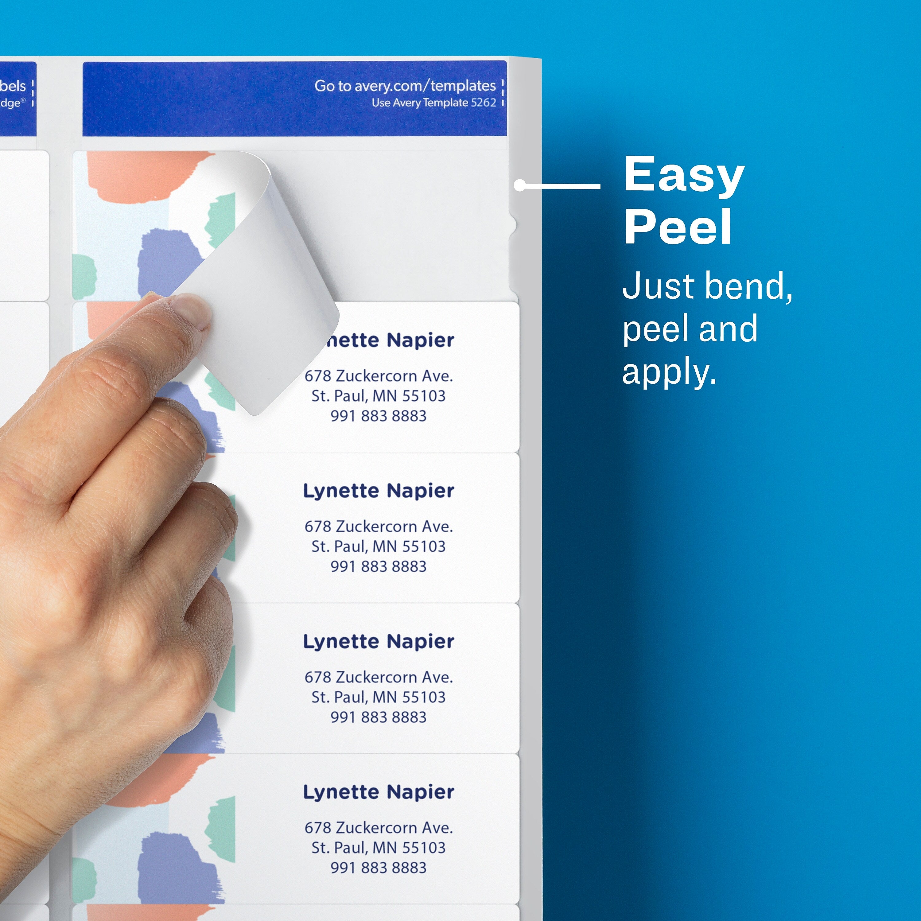 Avery Easy Peel Inkjet Address Labels, 1-1/3