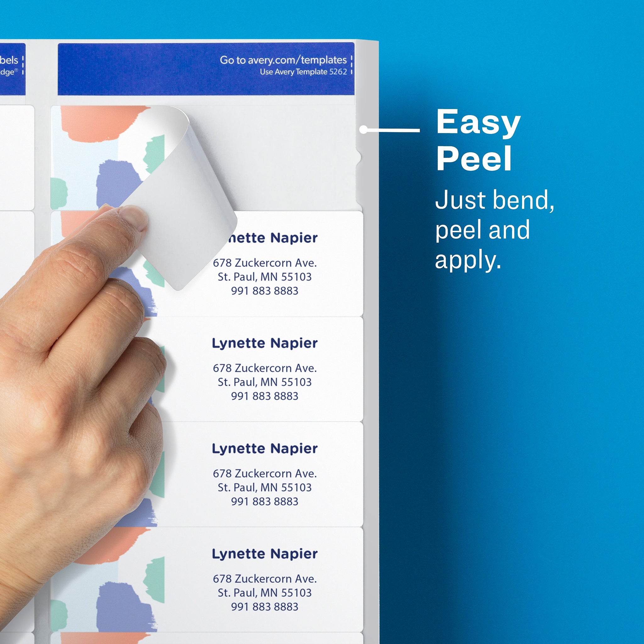Avery Easy Peel Inkjet Address Labels, 1-1/3