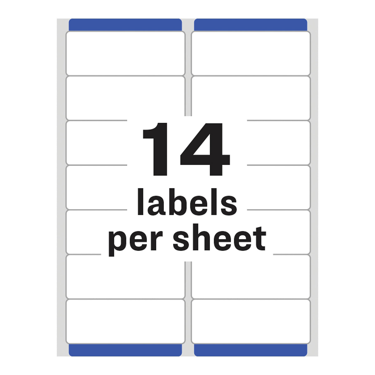 Avery Easy Peel Inkjet Address Labels, 1-1/3" x 4", Clear, 14 Labels/Sheet, 25 Sheets/Pack