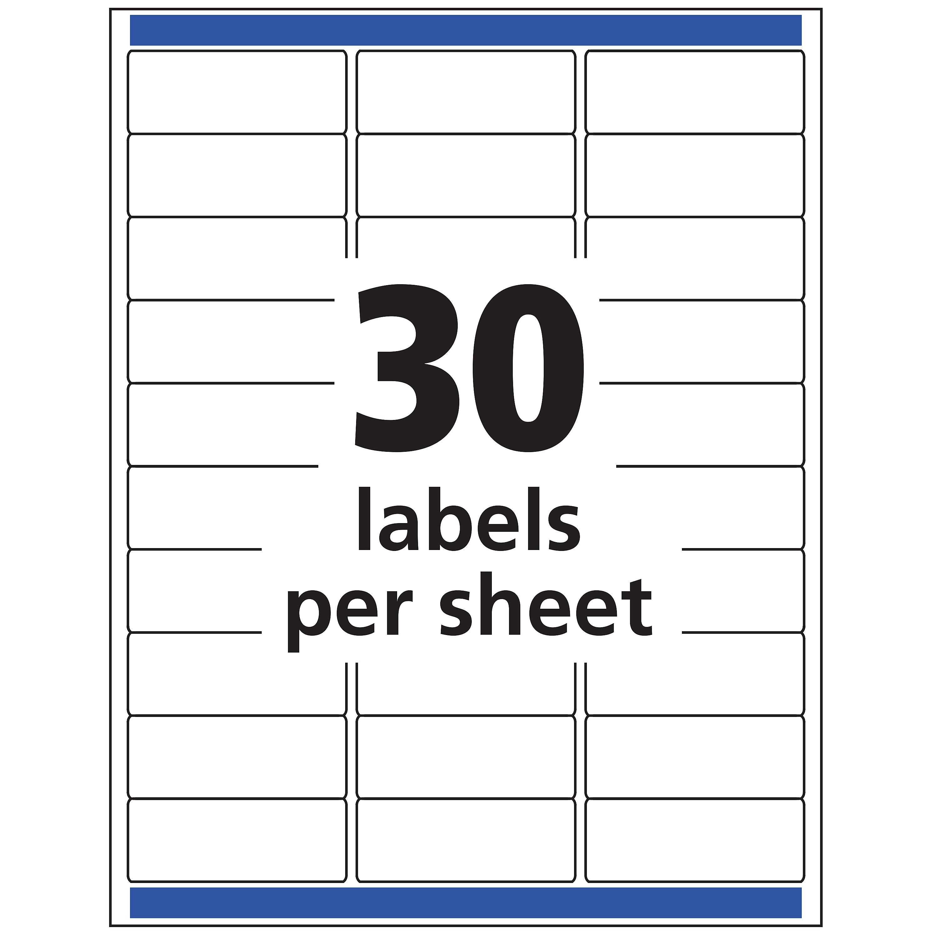 Avery Easy Peel Inkjet Address Labels, 1