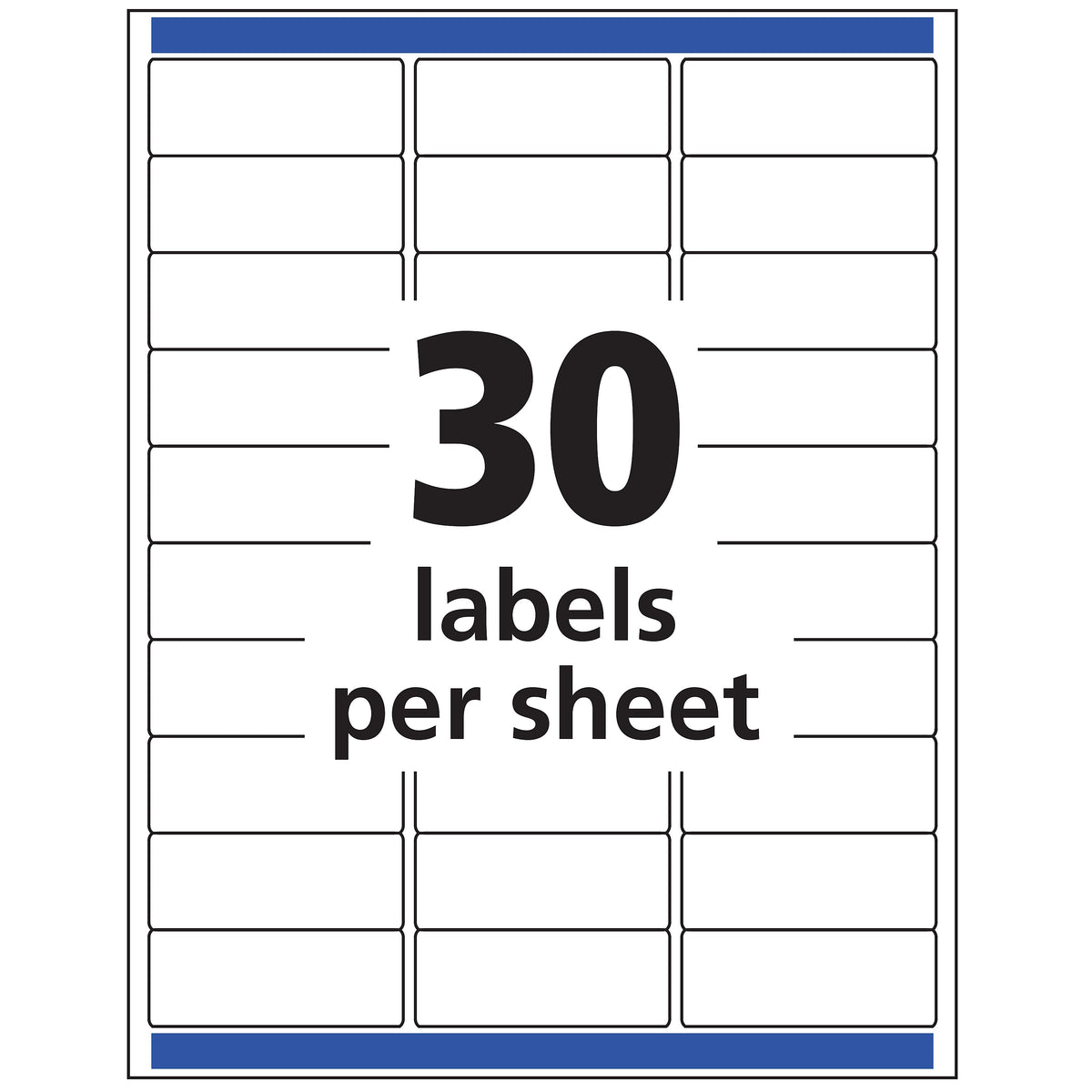 Avery Easy Peel Inkjet Address Labels, 1" x 2-5/8", Clear, 30 Labels/Sheet, 25 Sheets/Pack