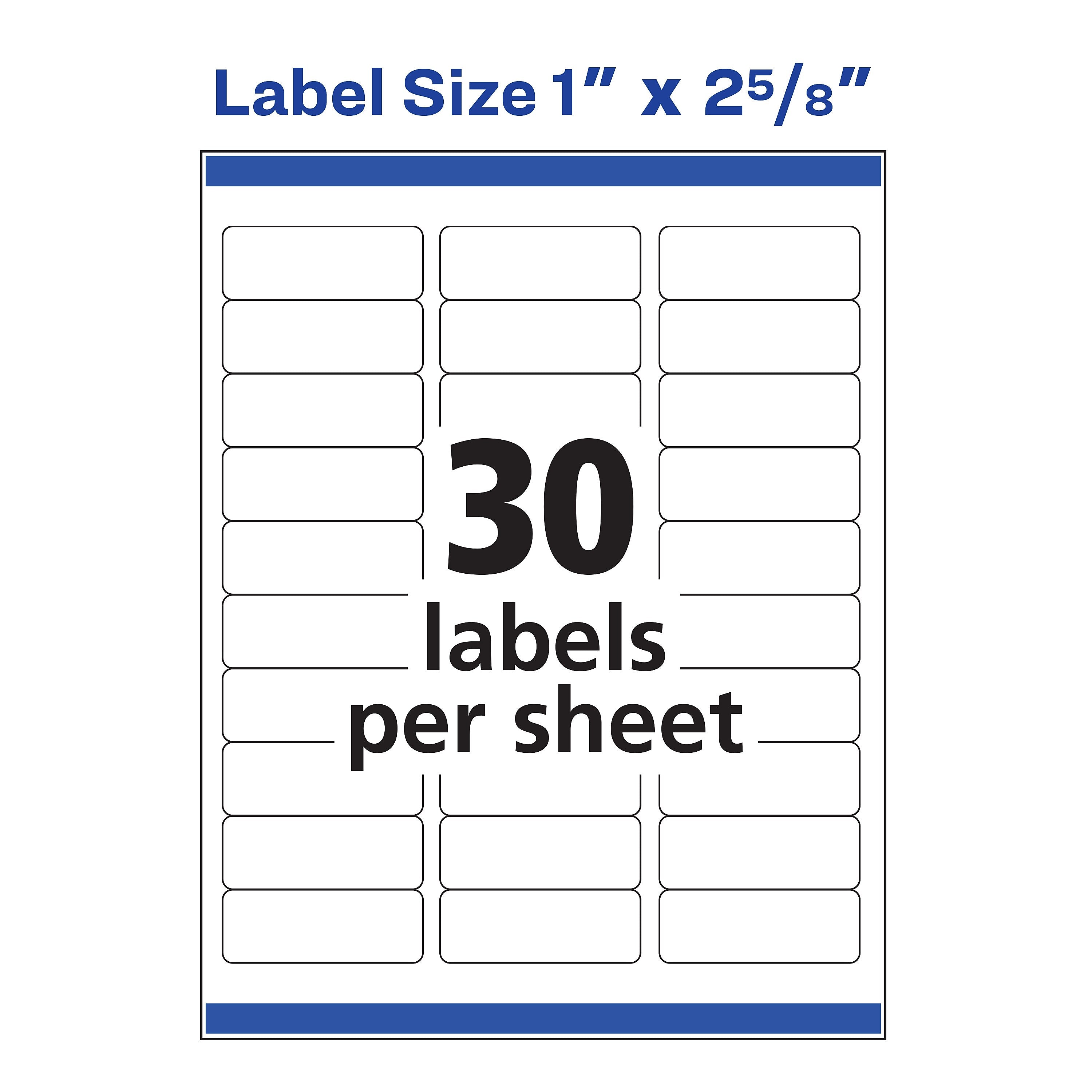 Avery Easy Peel Inkjet Address Labels, 1