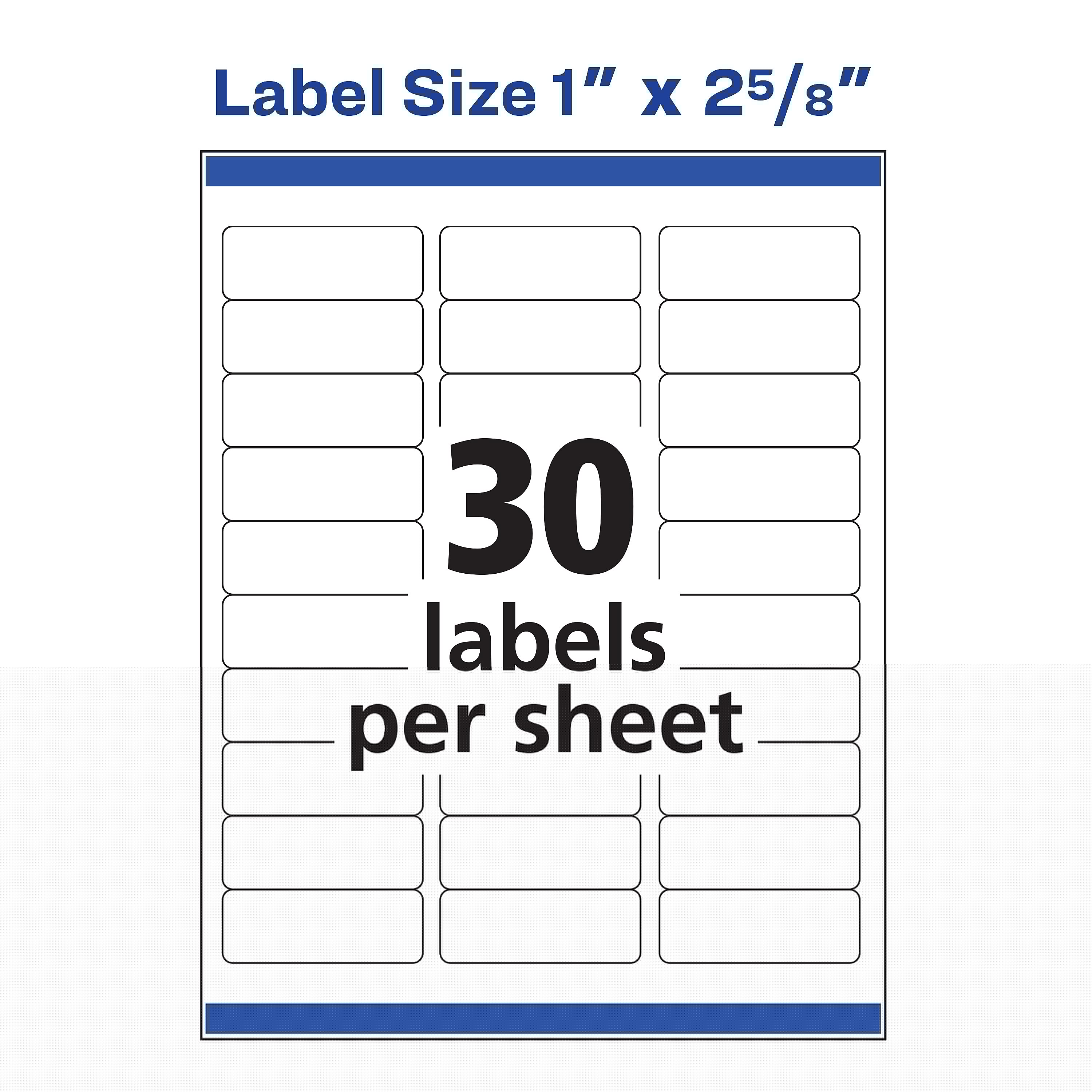 Avery Easy Peel Inkjet Address Labels, 1