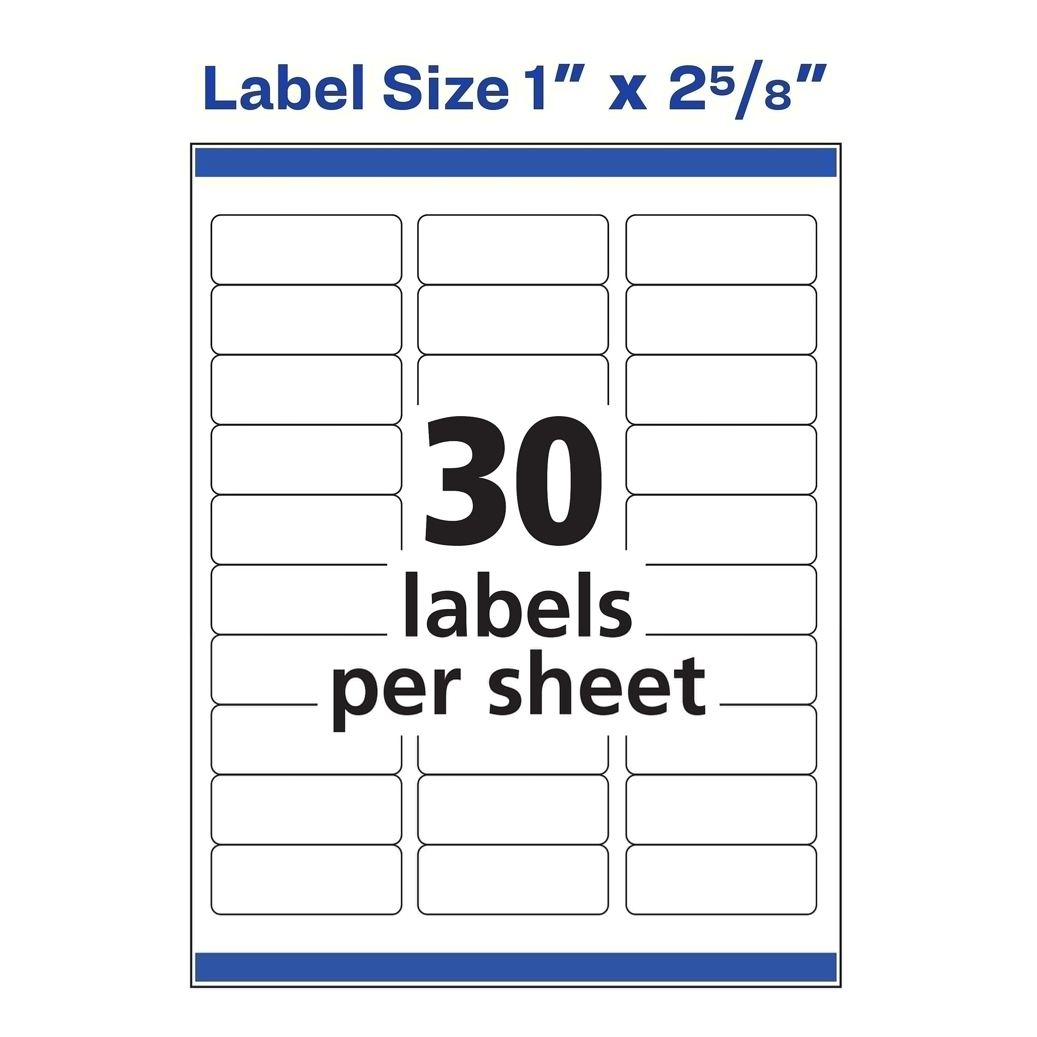 Avery Easy Peel Inkjet Address Labels, 1