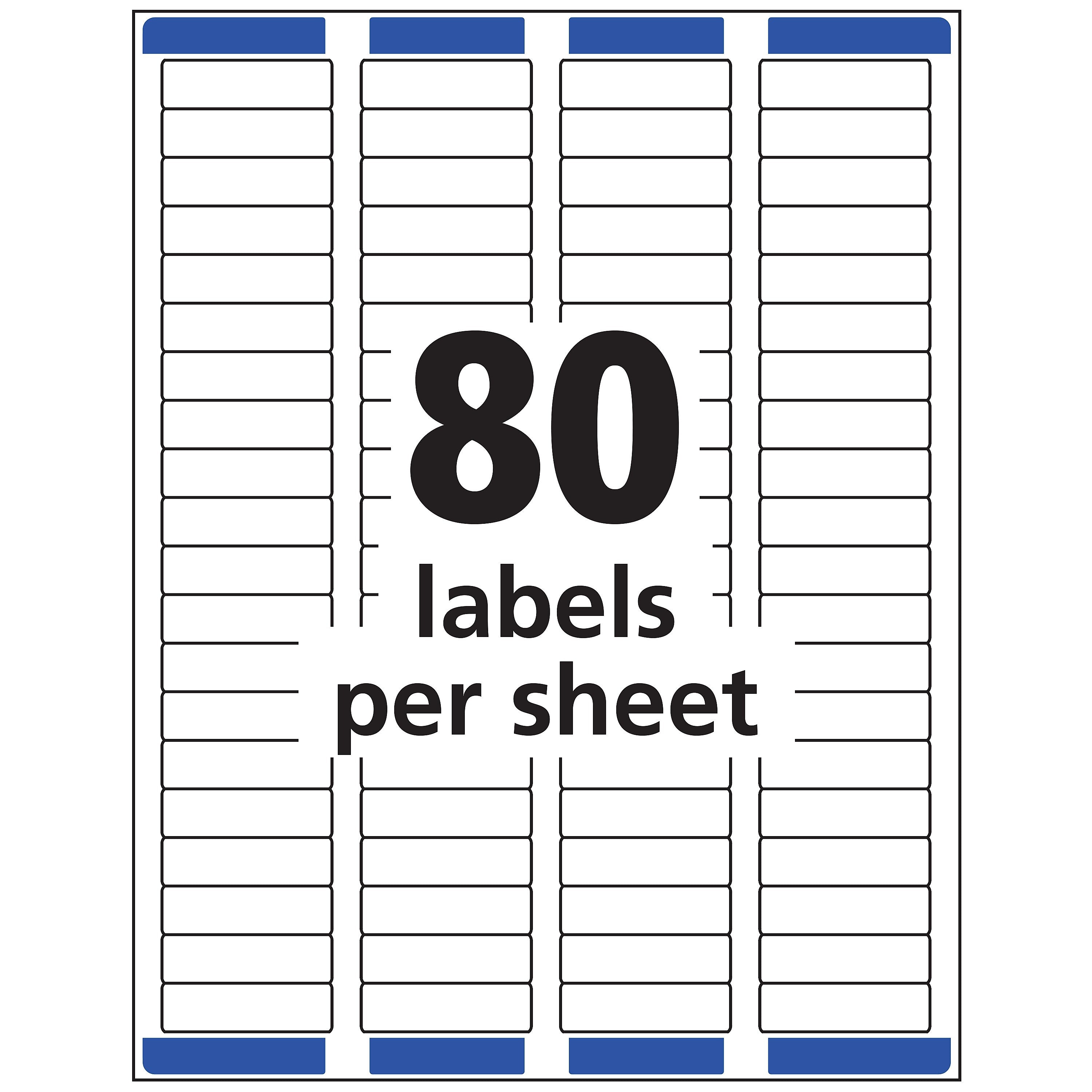 Avery Easy Peel Inkjet Return Address Labels, 1/2