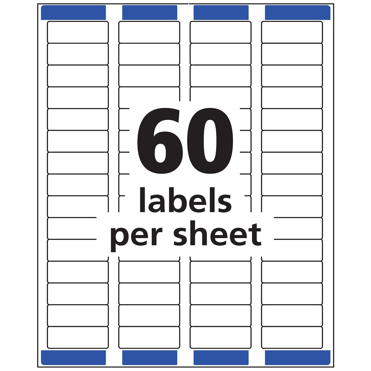 Avery Easy Peel Inkjet Return Address Labels, 2/3" x 1-3/4", Clear, 60 Labels/Sheet, 10 Sheets/Pack