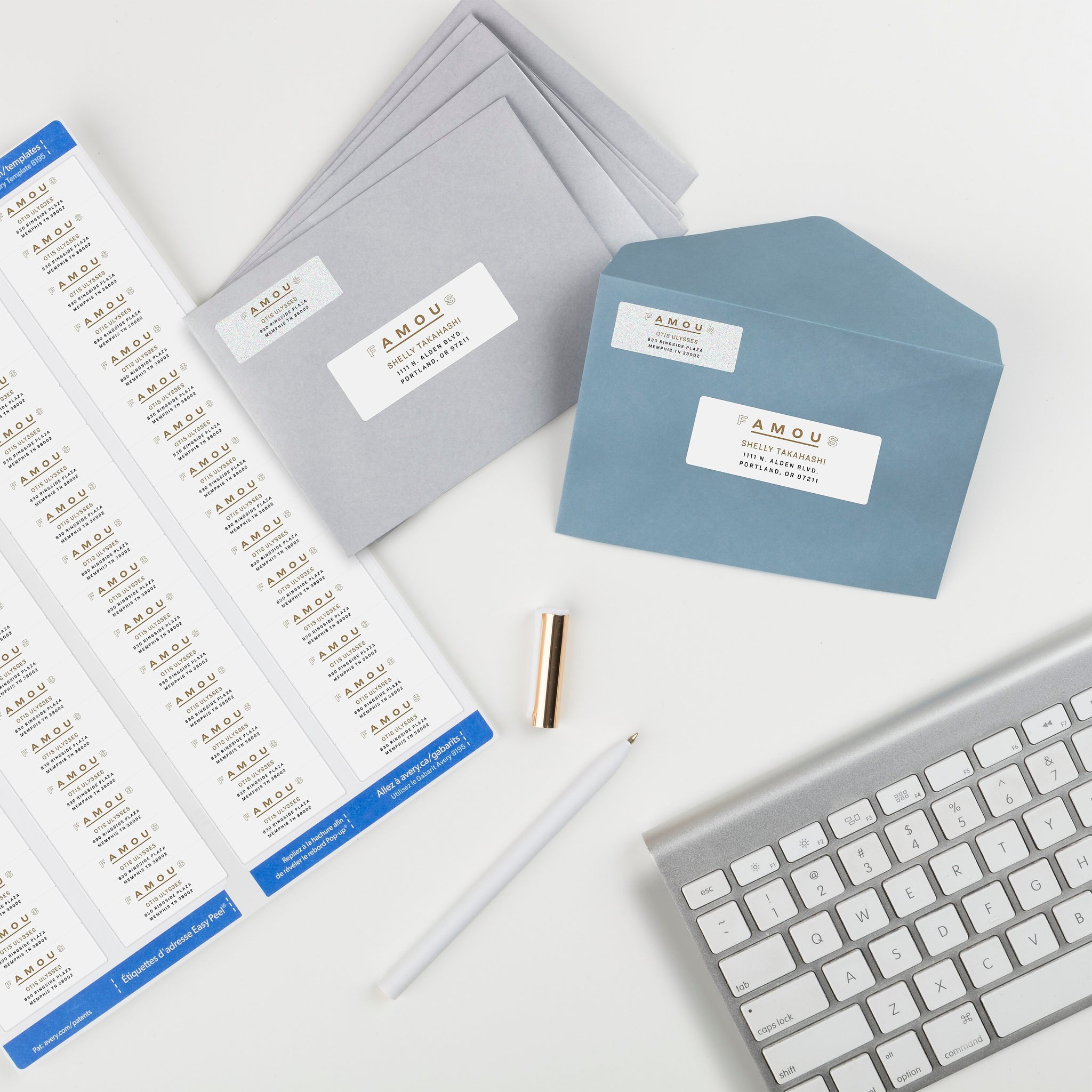 Avery Easy Peel Inkjet Return Address Labels, 2/3