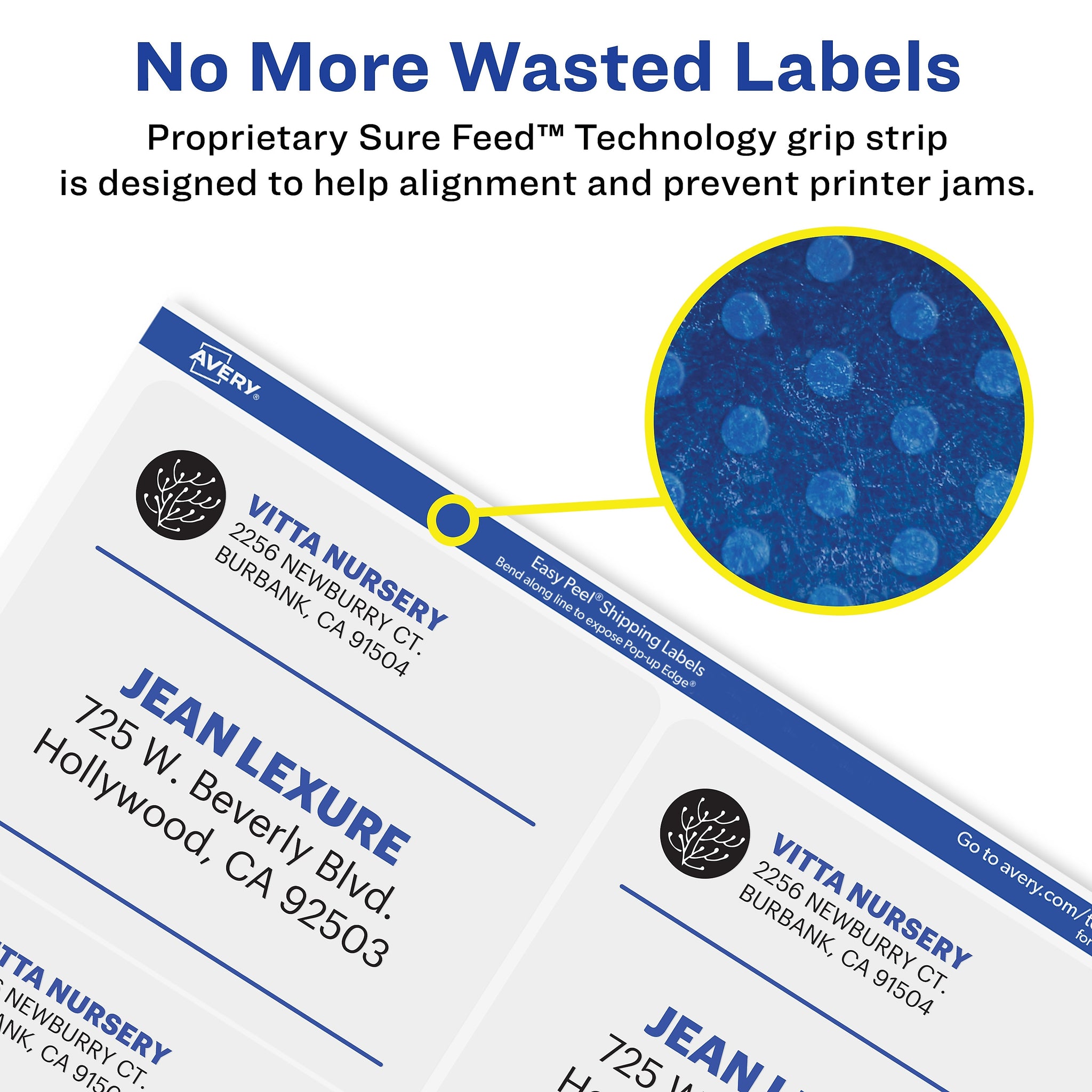 Avery Easy Peel Inkjet Shipping Labels, 2