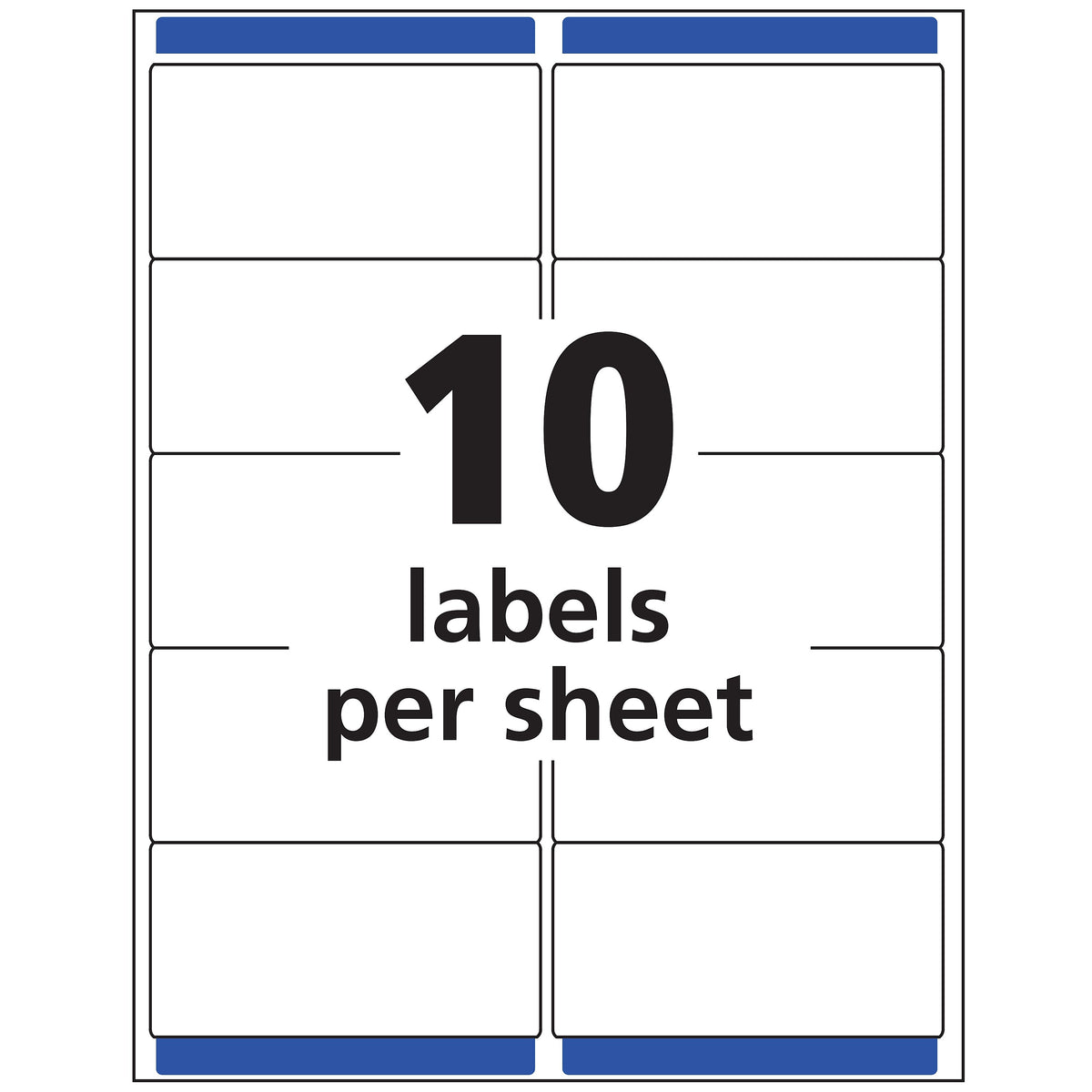 Avery Easy Peel Inkjet Shipping Labels, 2" x 4", Clear, 10 Labels/Sheet, 25 Sheets/Pack