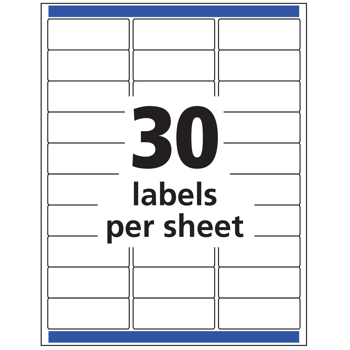 Avery Easy Peel Laser Address Labels, 1" x 2-5/8", Clear, 30 Labels/Sheet, 10 Sheets/Pack