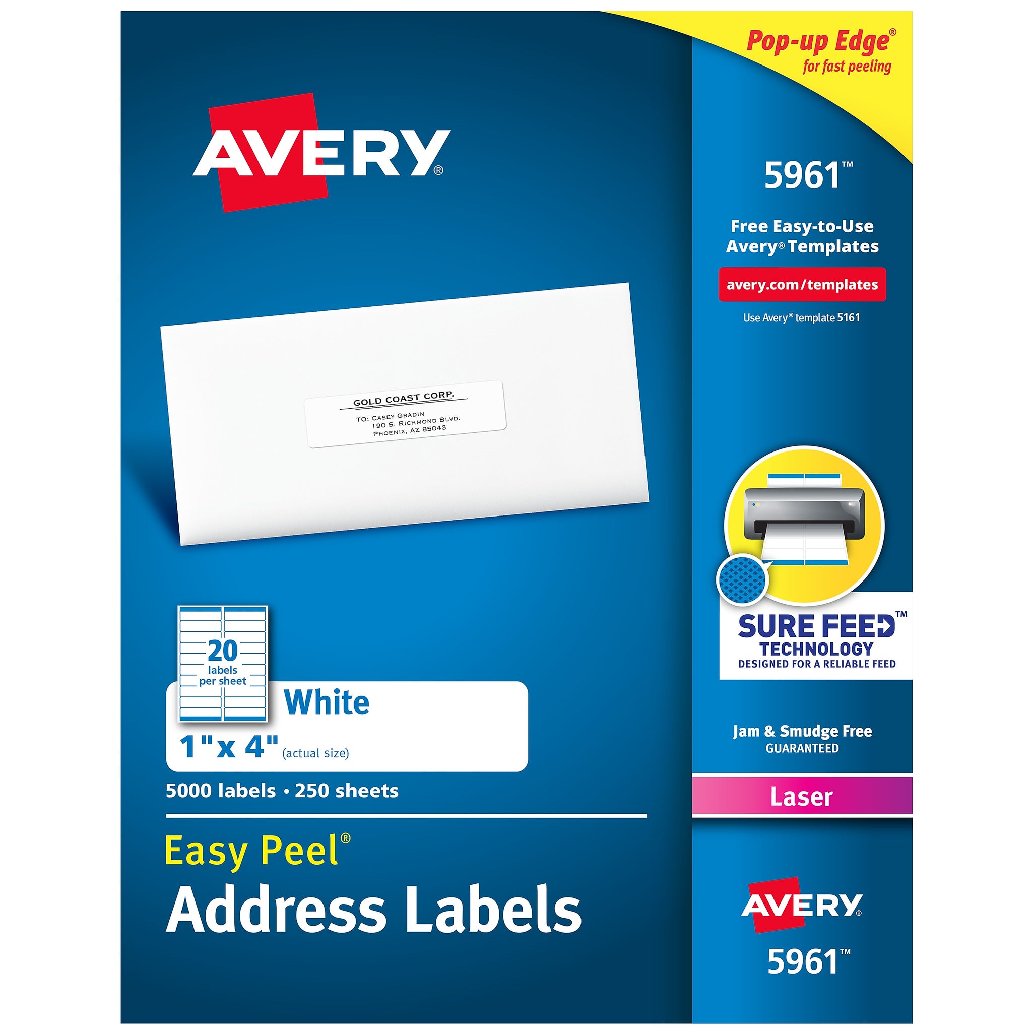 Avery Easy Peel Laser Address Labels, 1
