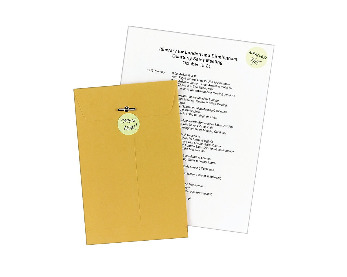 Avery Easy Peel Laser Color Coding Labels, 1 1/4" Dia, Neon Yellow, 8 Labels/Sheet, 50 Sheets/Pack