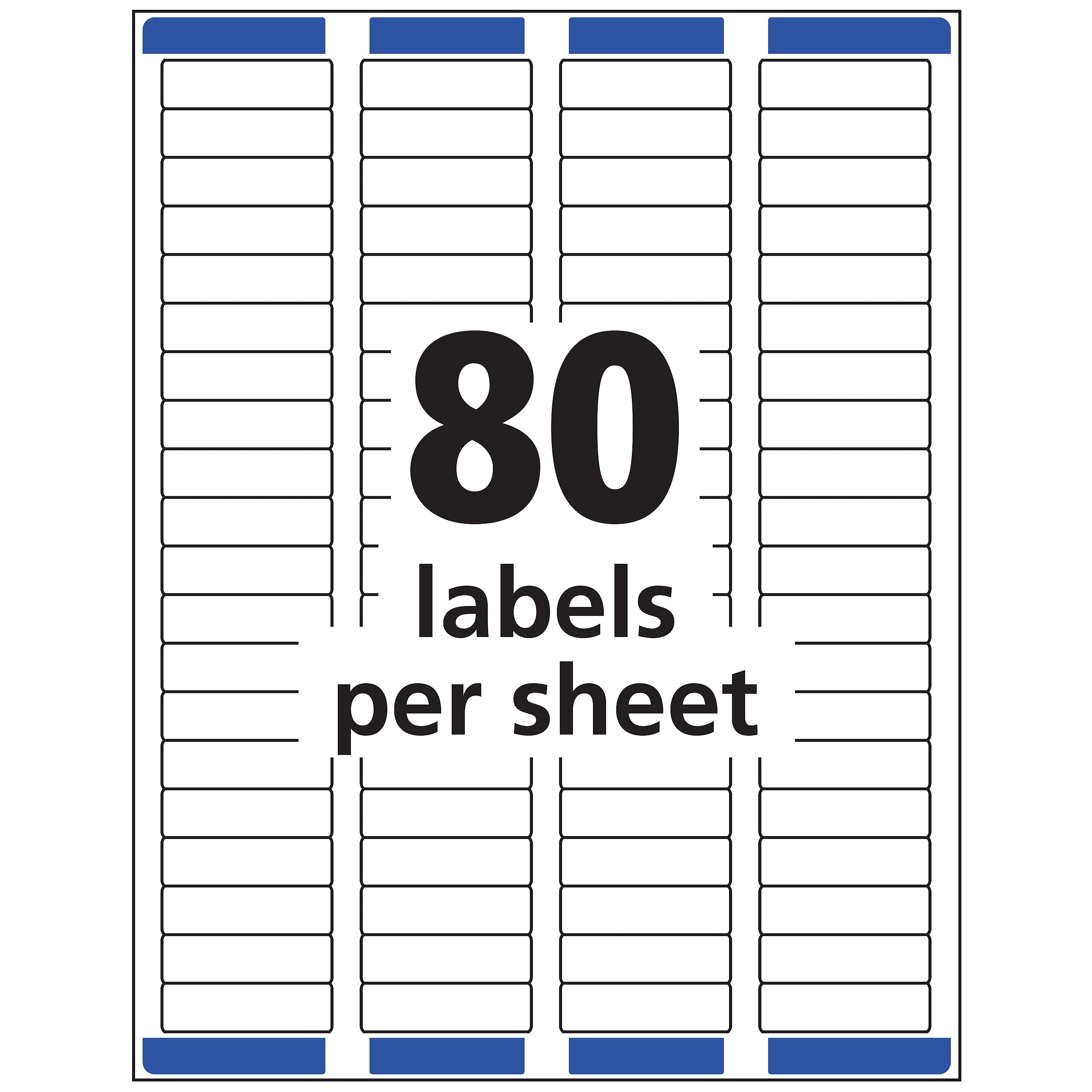 Avery Easy Peel Laser Return Address Labels, 1/2