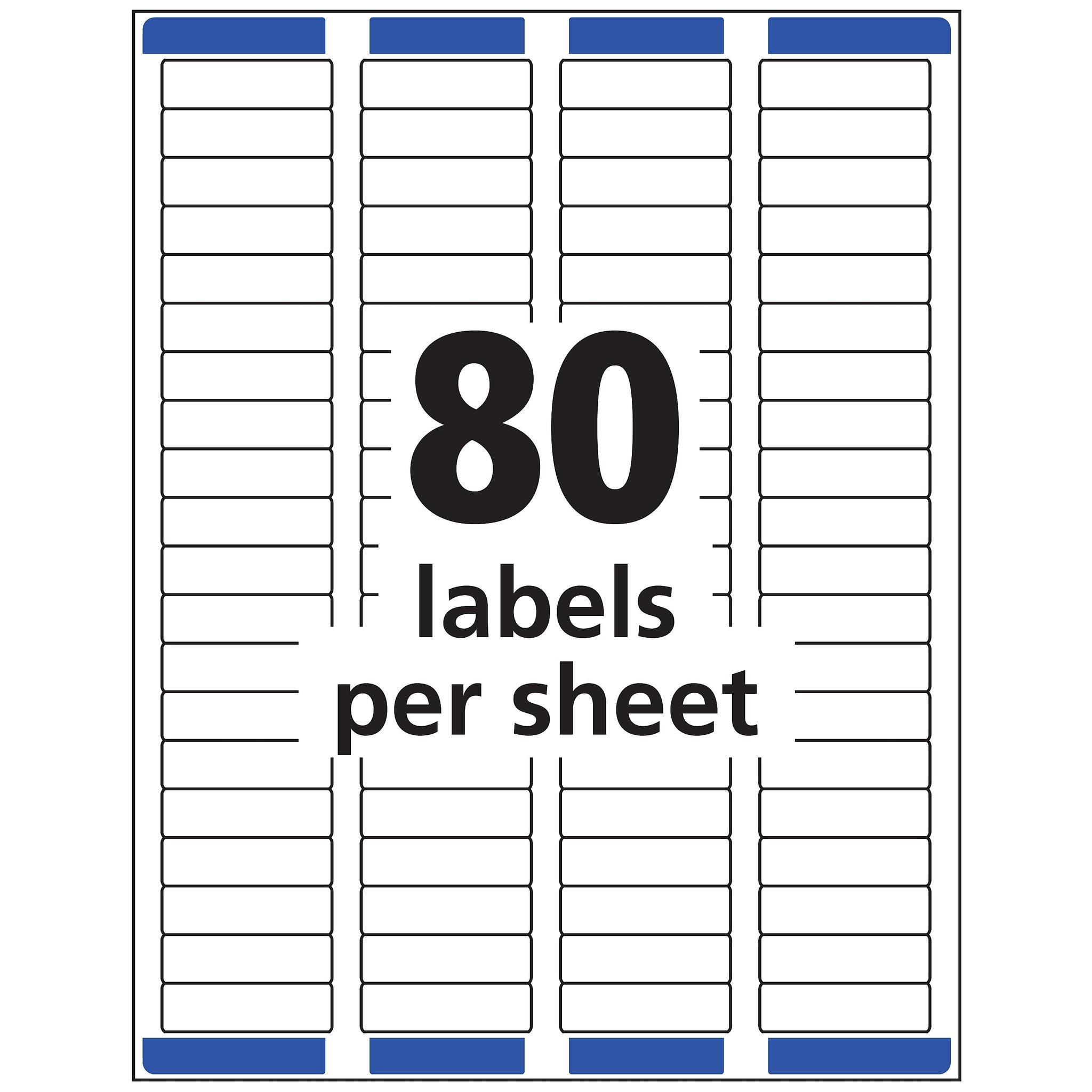 Avery Easy Peel Laser Return Address Labels, 1/2