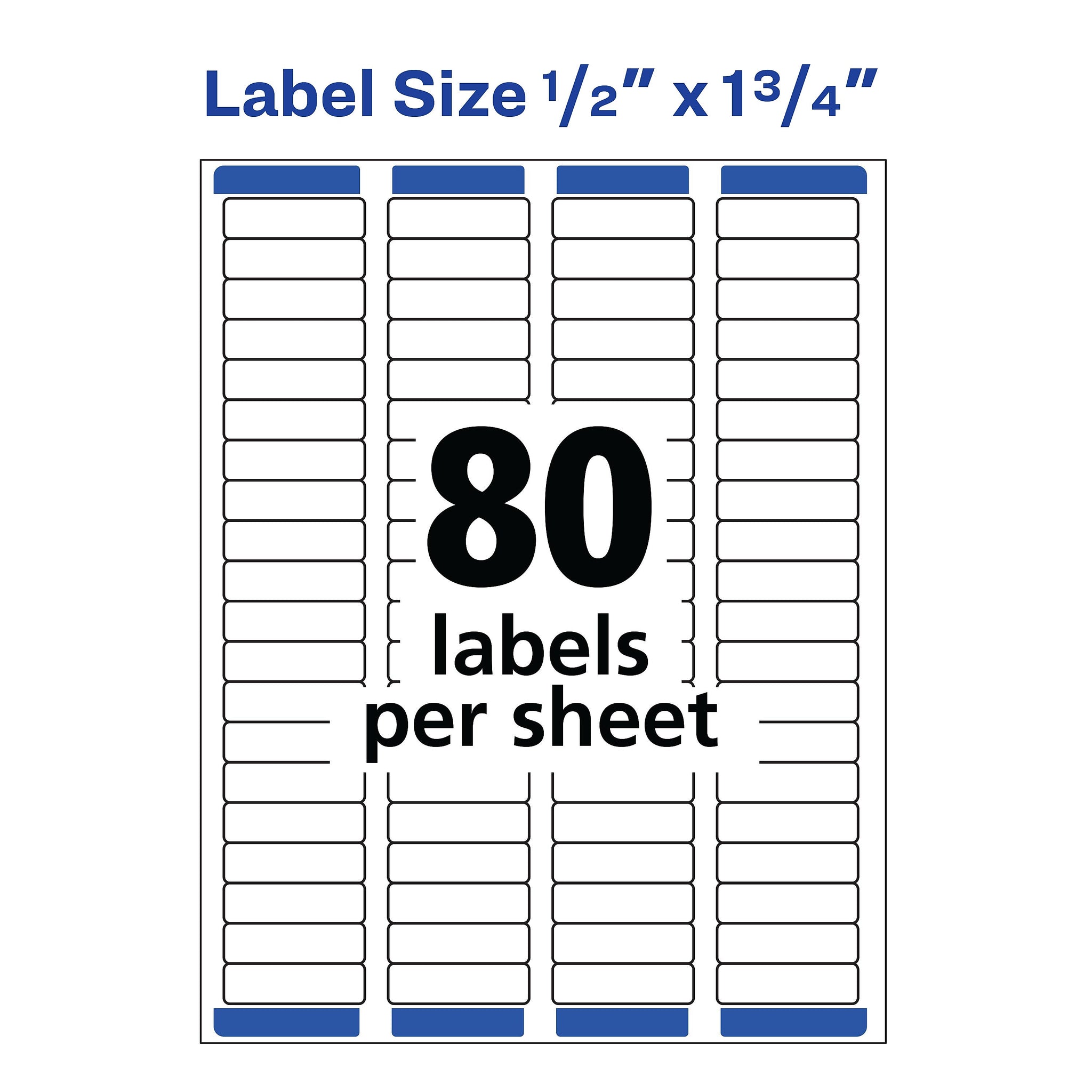 Avery Easy Peel Laser Return Address Labels, 1/2
