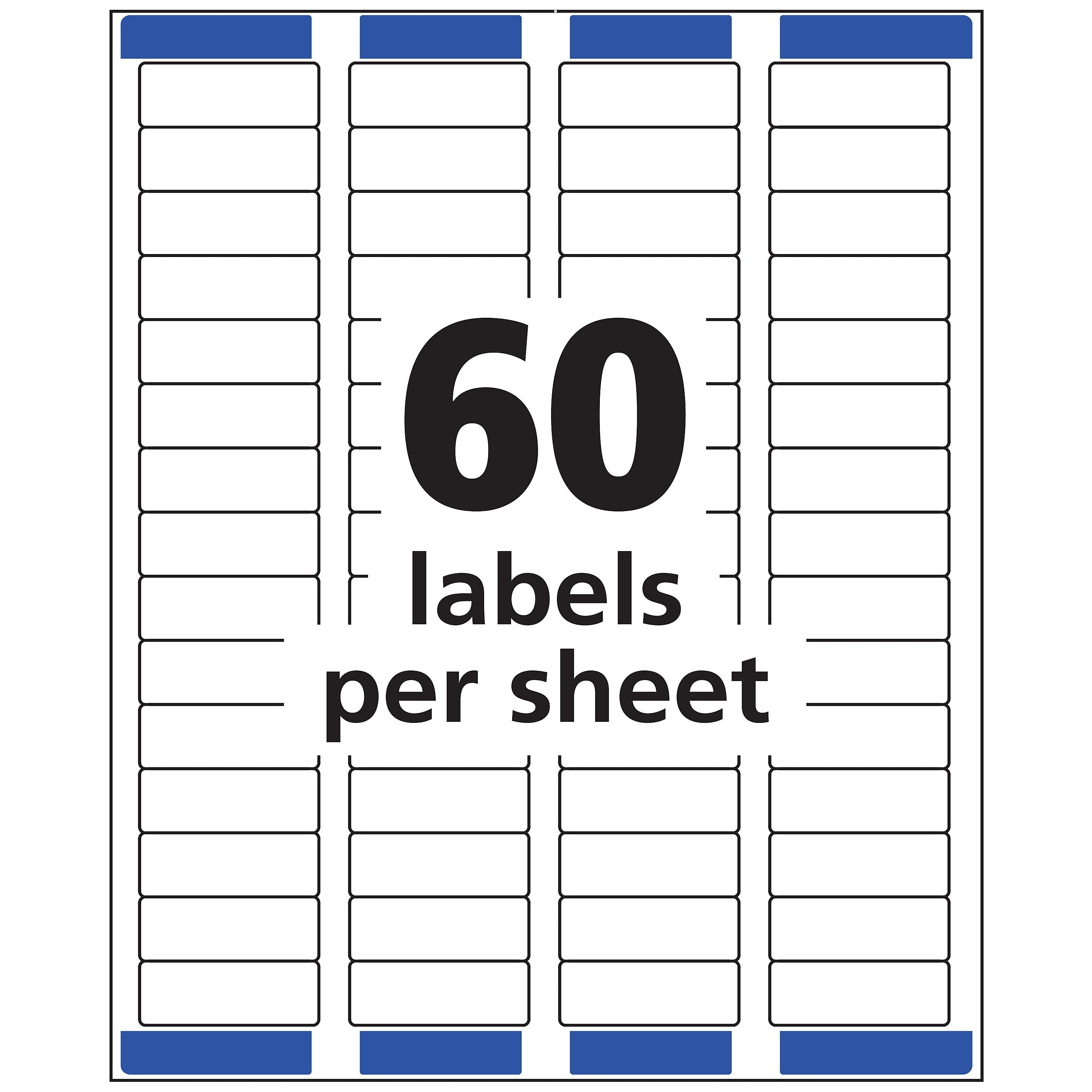 Avery Easy Peel Laser Return Address Labels, 2/3