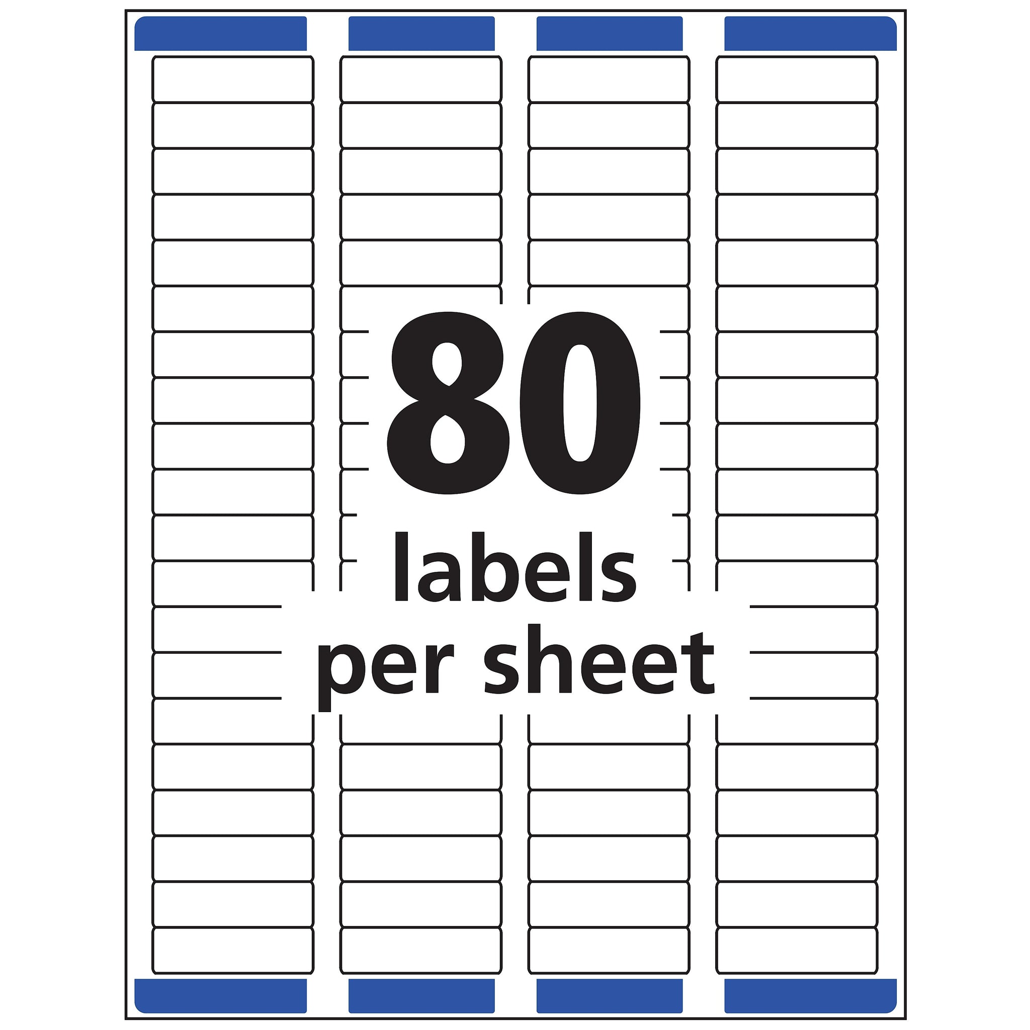 Avery Easy Peel Laser Return Address Labels, 2/3