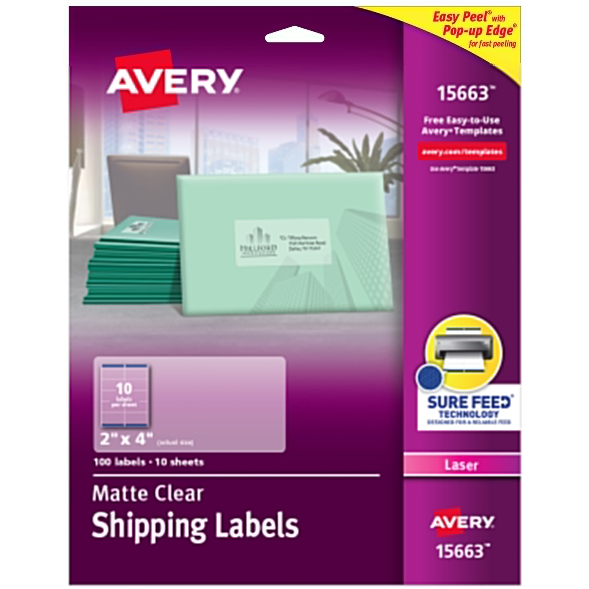 Avery Easy Peel Laser Shipping Labels, 2
