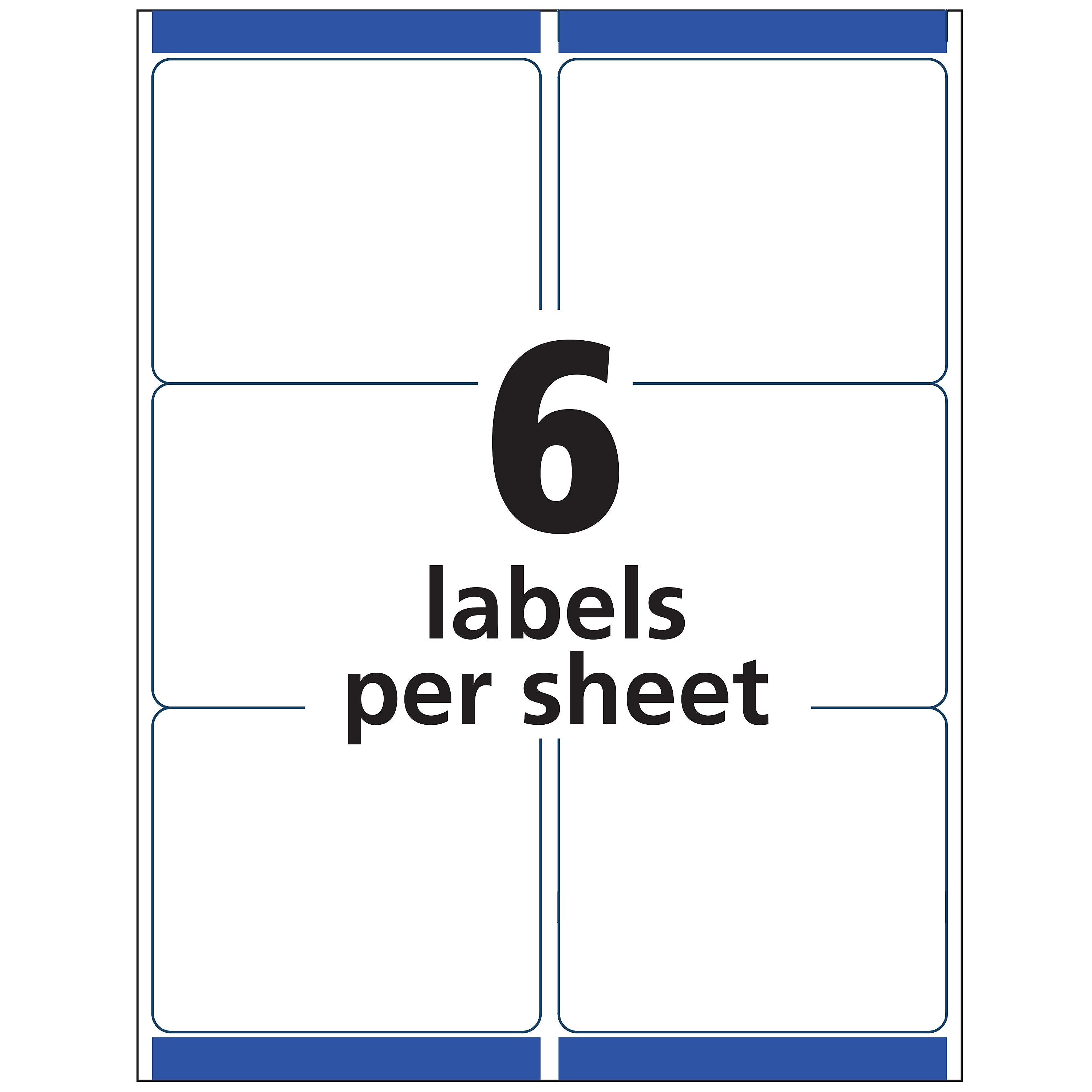 Avery Easy Peel Laser Shipping Labels, 3-1/3