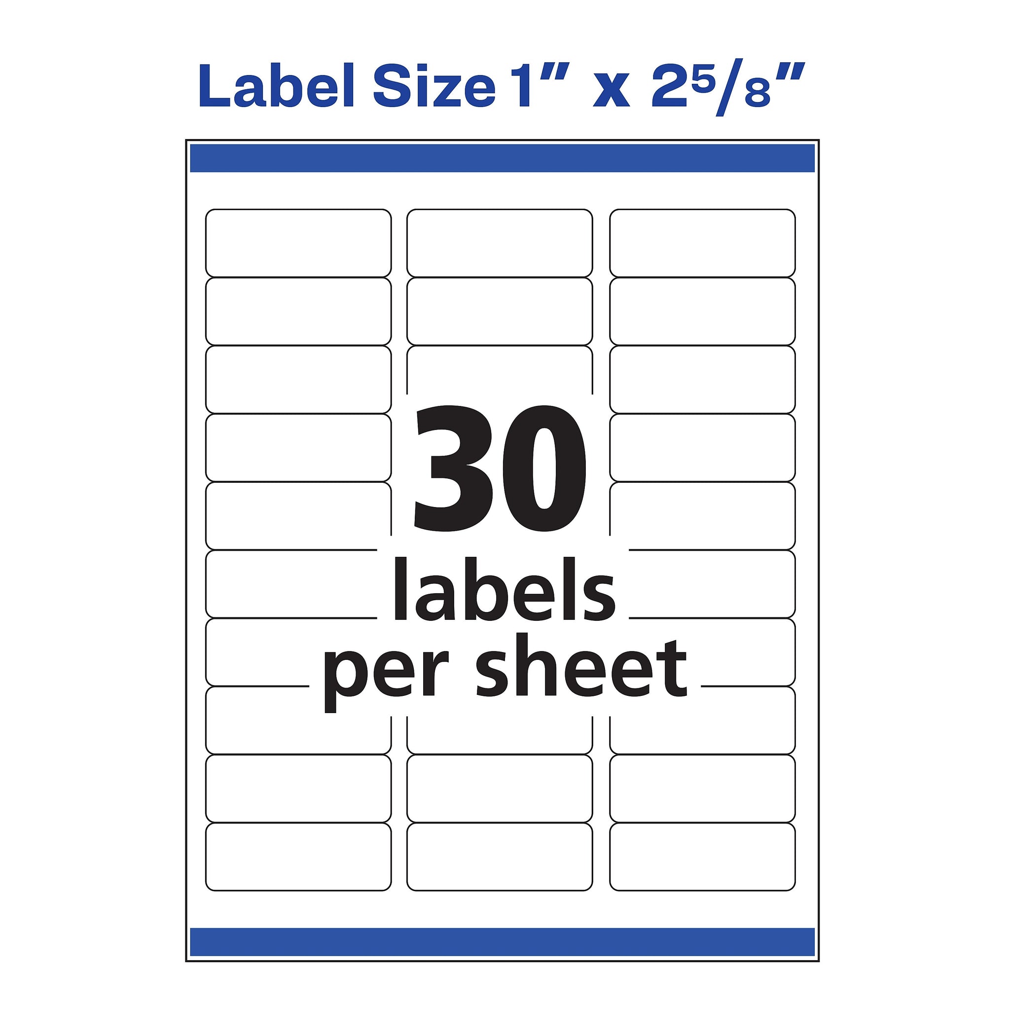 Avery Easy Peel Laser/Inkjet Address Labels, 1