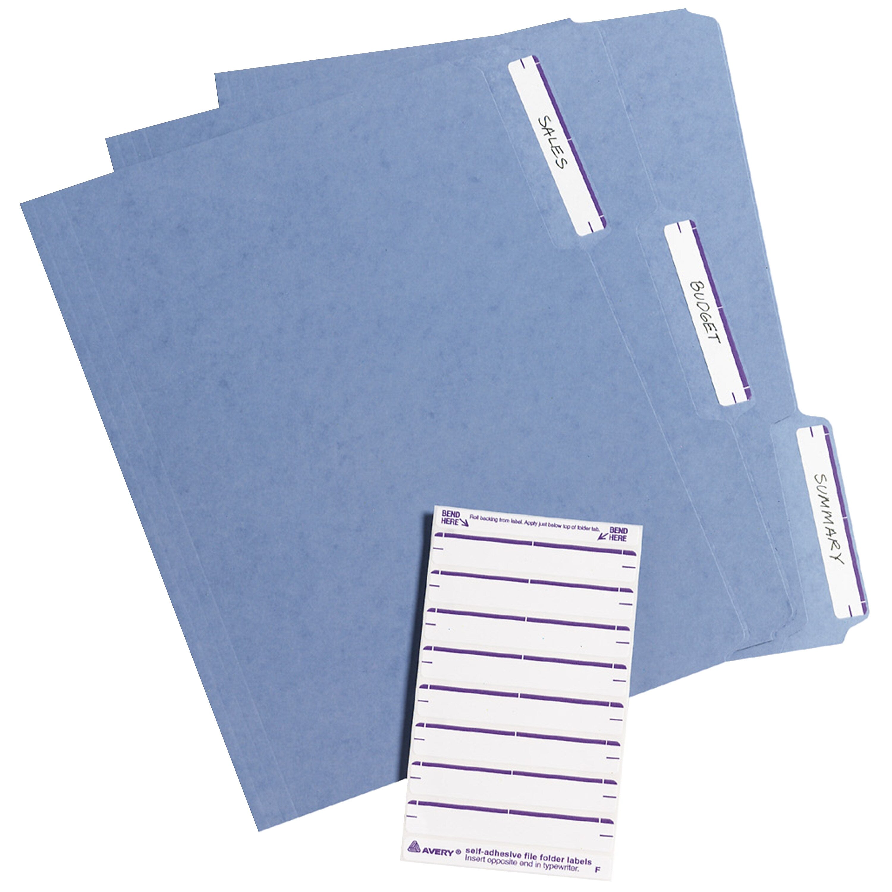 Avery Easy Peel Laser/Inkjet File Folder Labels, 2/3" x 3 7/16", Purple, 7/Sheet, 36 Sheets/Pack