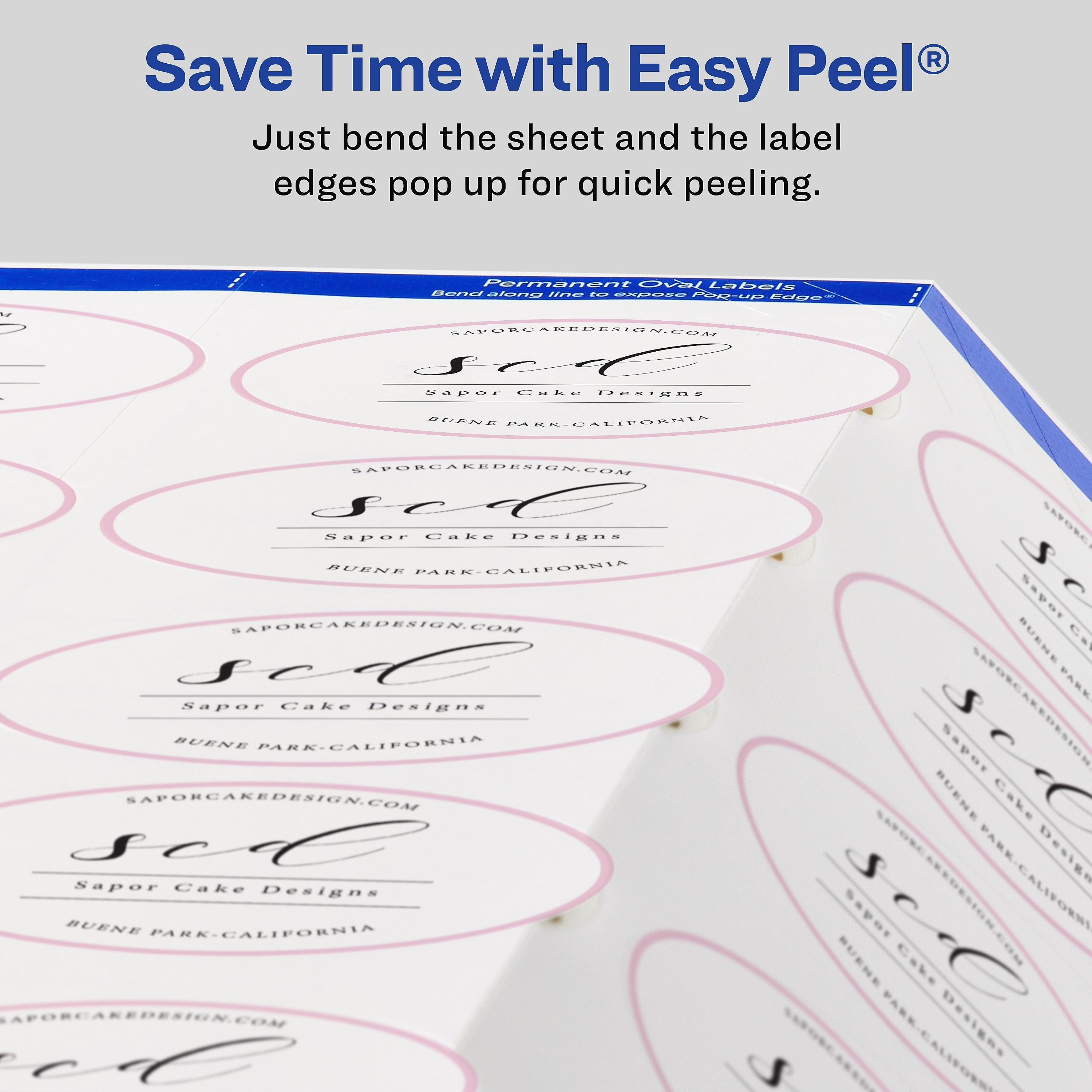 Avery Easy Peel Laser/Inkjet Labels, 1 1/2
