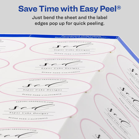 Avery Easy Peel Laser/Inkjet Labels, 1 1/2" x 2 1/2", Glossy White, 18 Labels/Sheet, 10 Sheets/Pack, 180 Labels/Pack