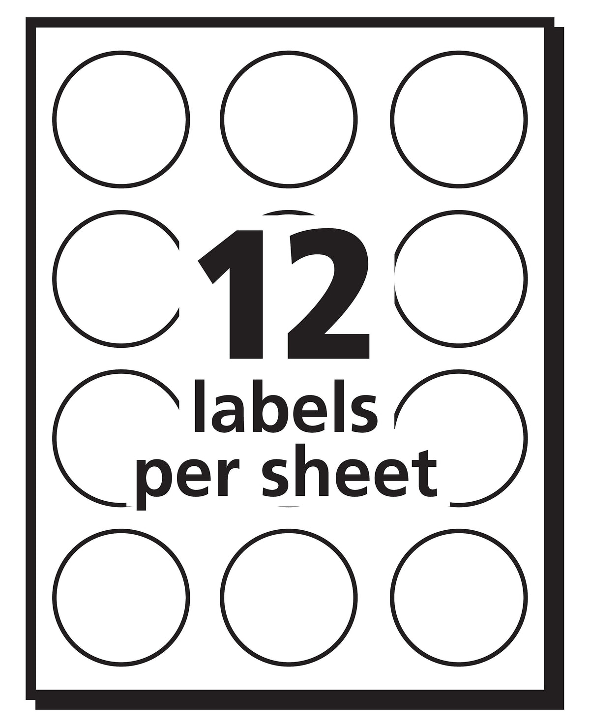 Avery Easy Peel Laser/Inkjet Multipurpose Labels, 1" Dia., White, 12 Labels/Sheet, 50 Sheets/Pack