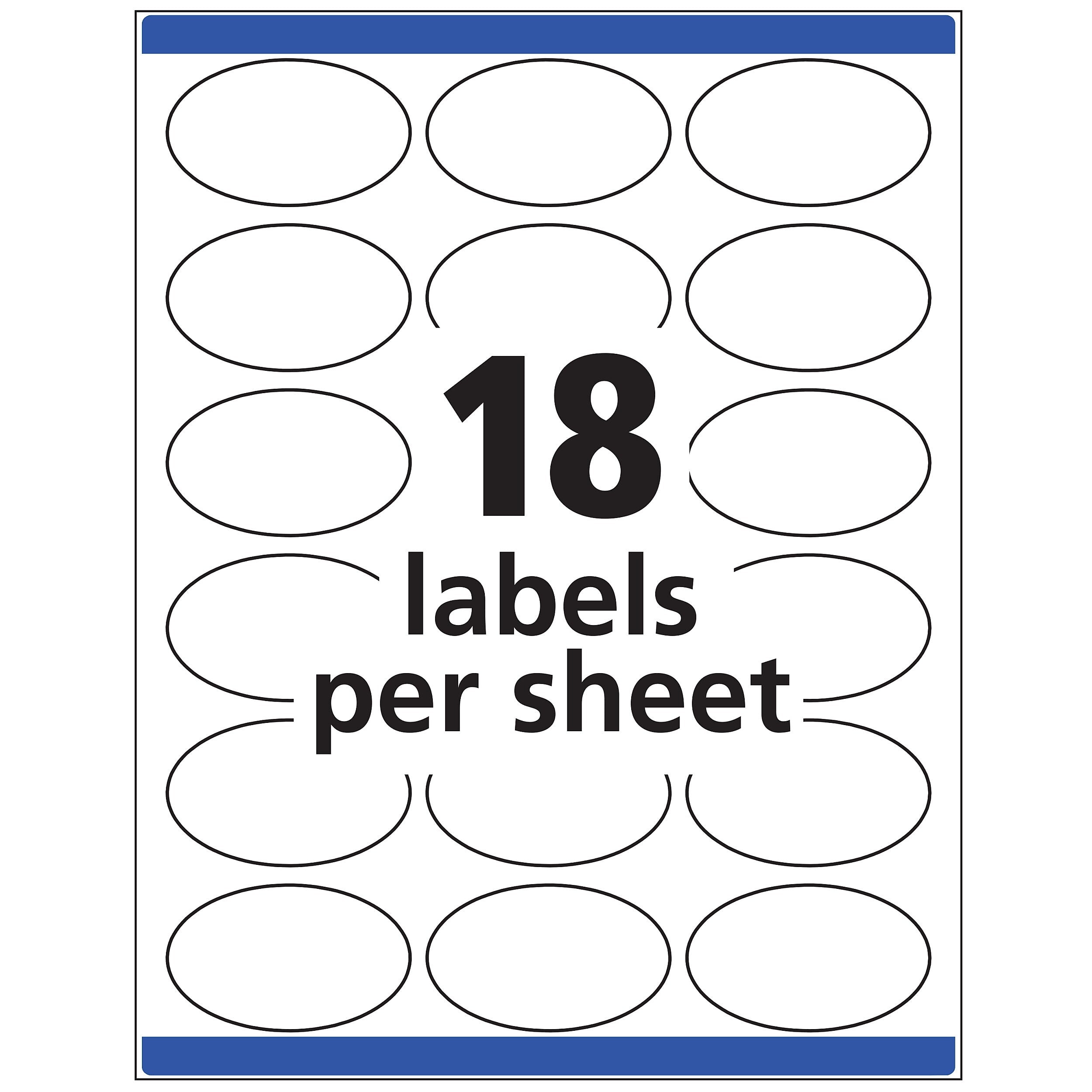 Avery Easy Peel Laser/Inkjet Oval, 1-1/2