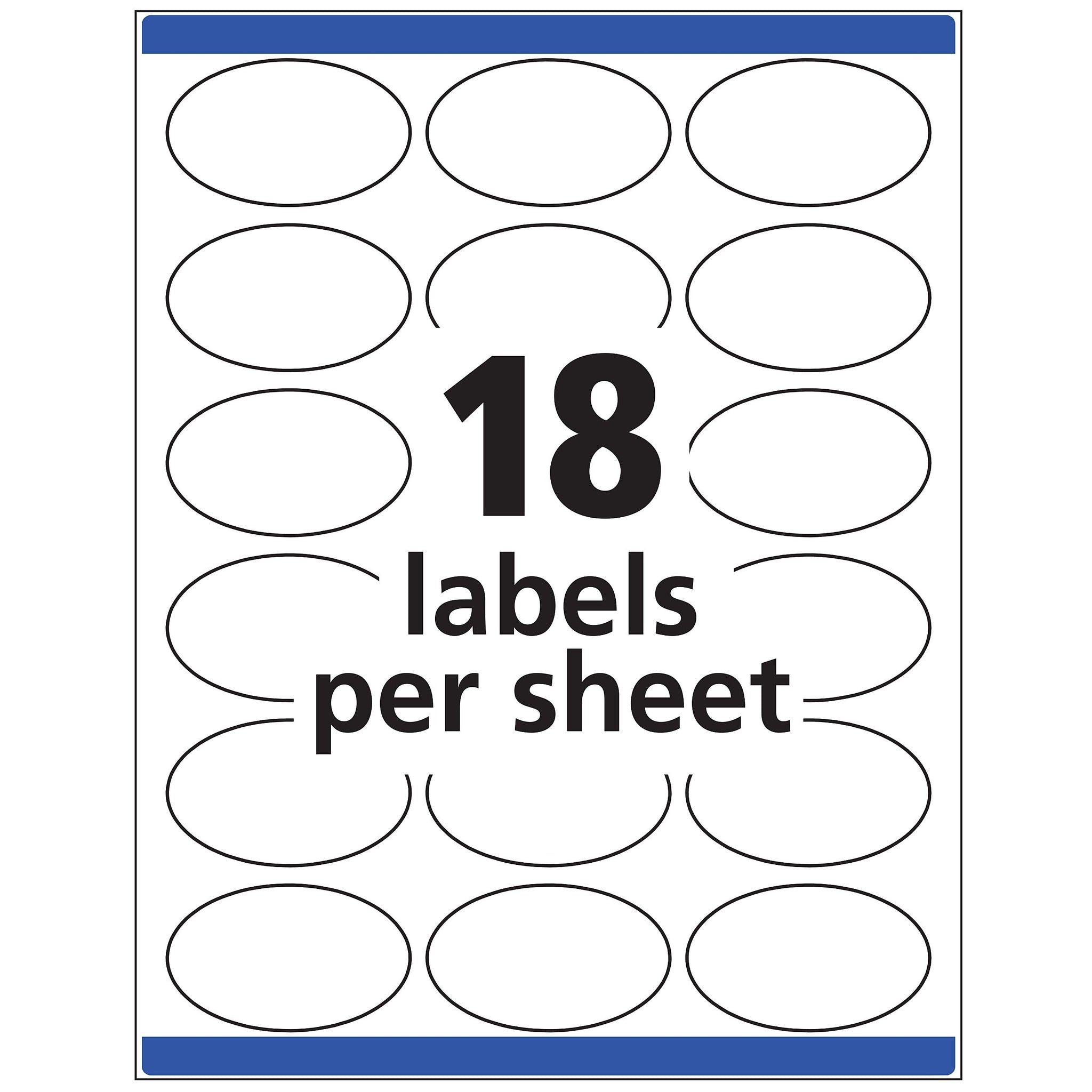 Avery Easy Peel Laser/Inkjet Oval, 1-1/2