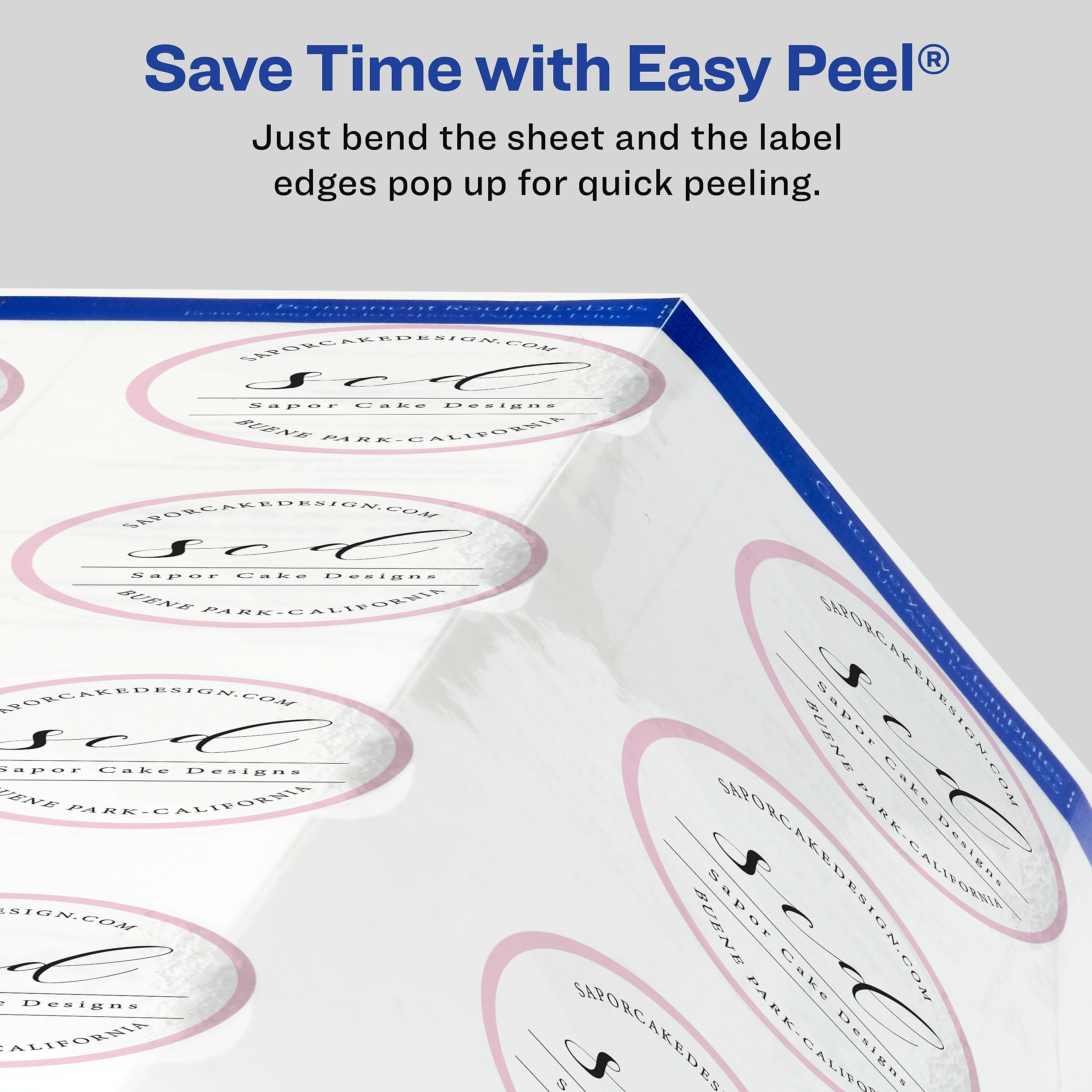 Avery Easy Peel Laser/Inkjet Round Labels, 3/4