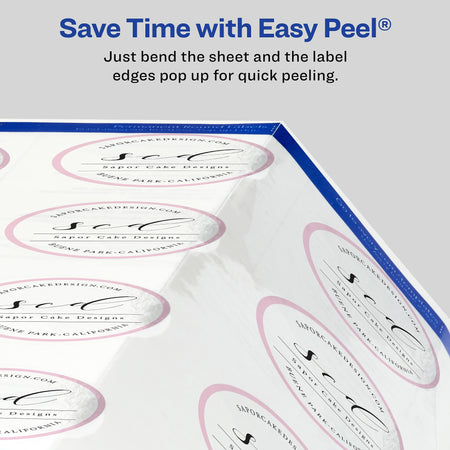 Avery Easy Peel Laser/Inkjet Round Labels, 3/4" Diameter, Glossy Clear, 80 Labels/Sheet, 5 Sheets/Pack, 400 Labels/Pack