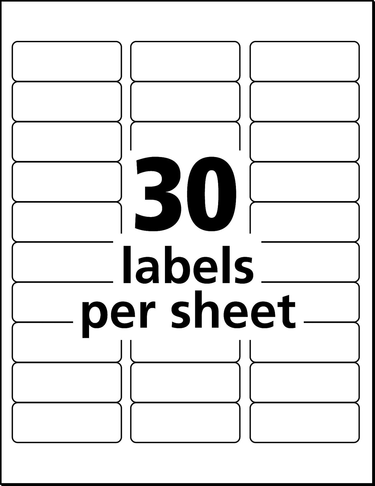 Avery EcoFriendly Laser/Inkjet Address Labels, 1" x 2-5/8", White, 30 Labels/Sheet, 100 Sheets/Box