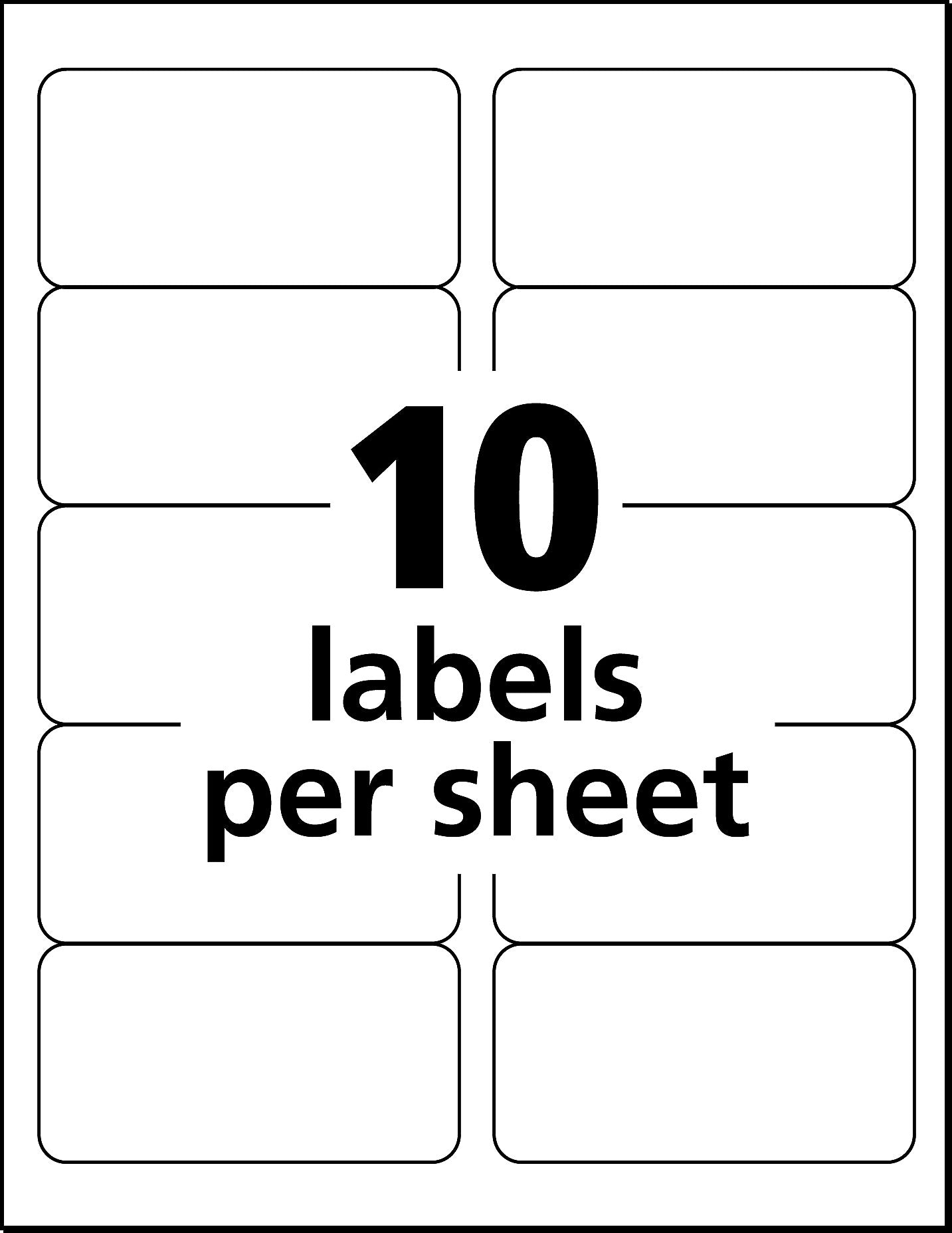 Avery EcoFriendly Laser/Inkjet Shipping Labels, 2" x 4", White, 10 Labels/Sheet, 25 Sheets/Pack, 250 Labels/Pack