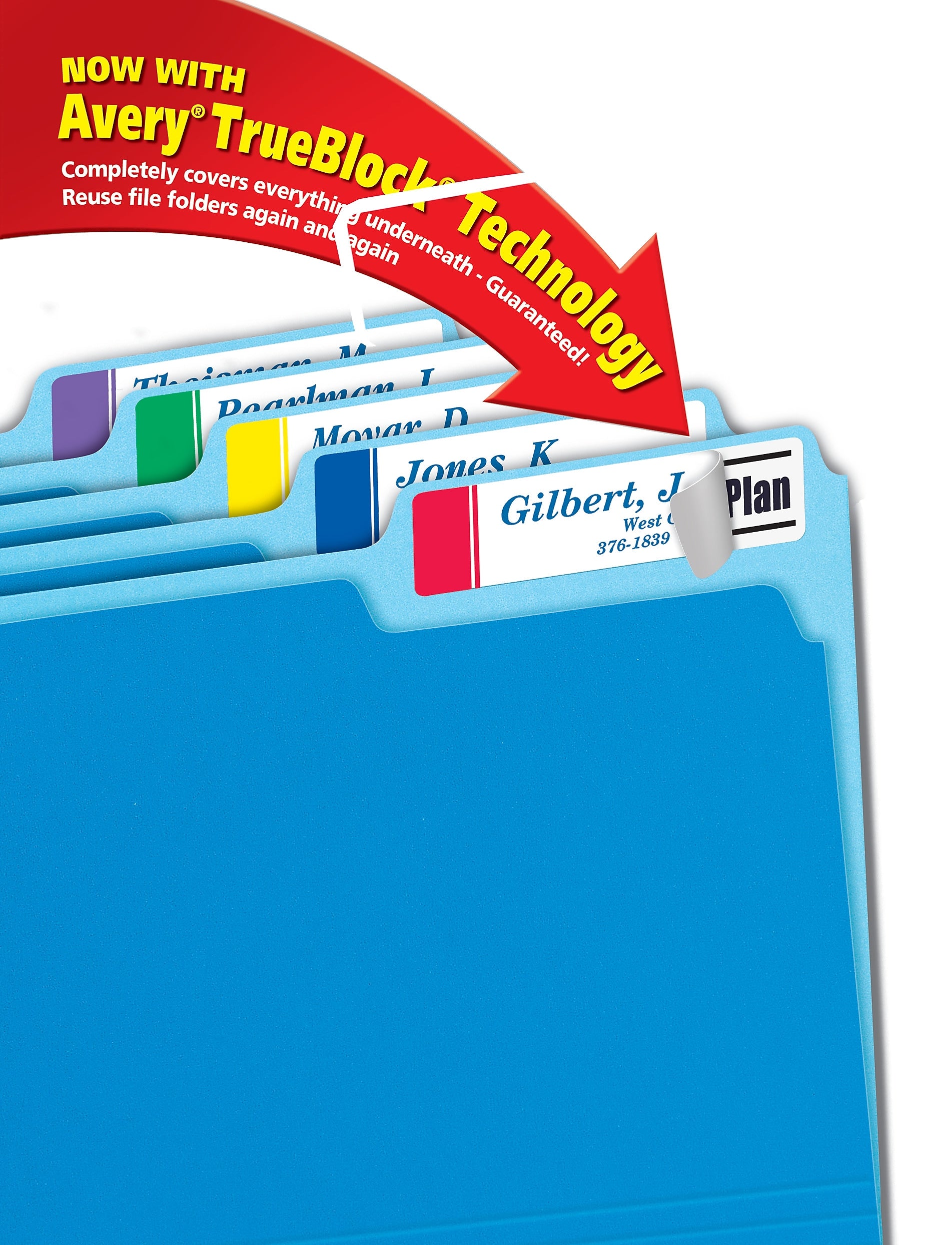 Avery Extra Large Laser/Inkjet File Folder Labels, 15/16