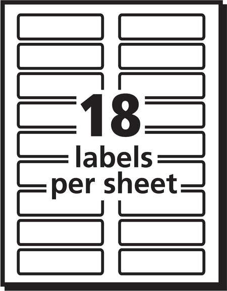 Avery Extra Large Laser/Inkjet File Folder Labels, 15/16" x 3 7/16", White, 450 Labels Per Pack