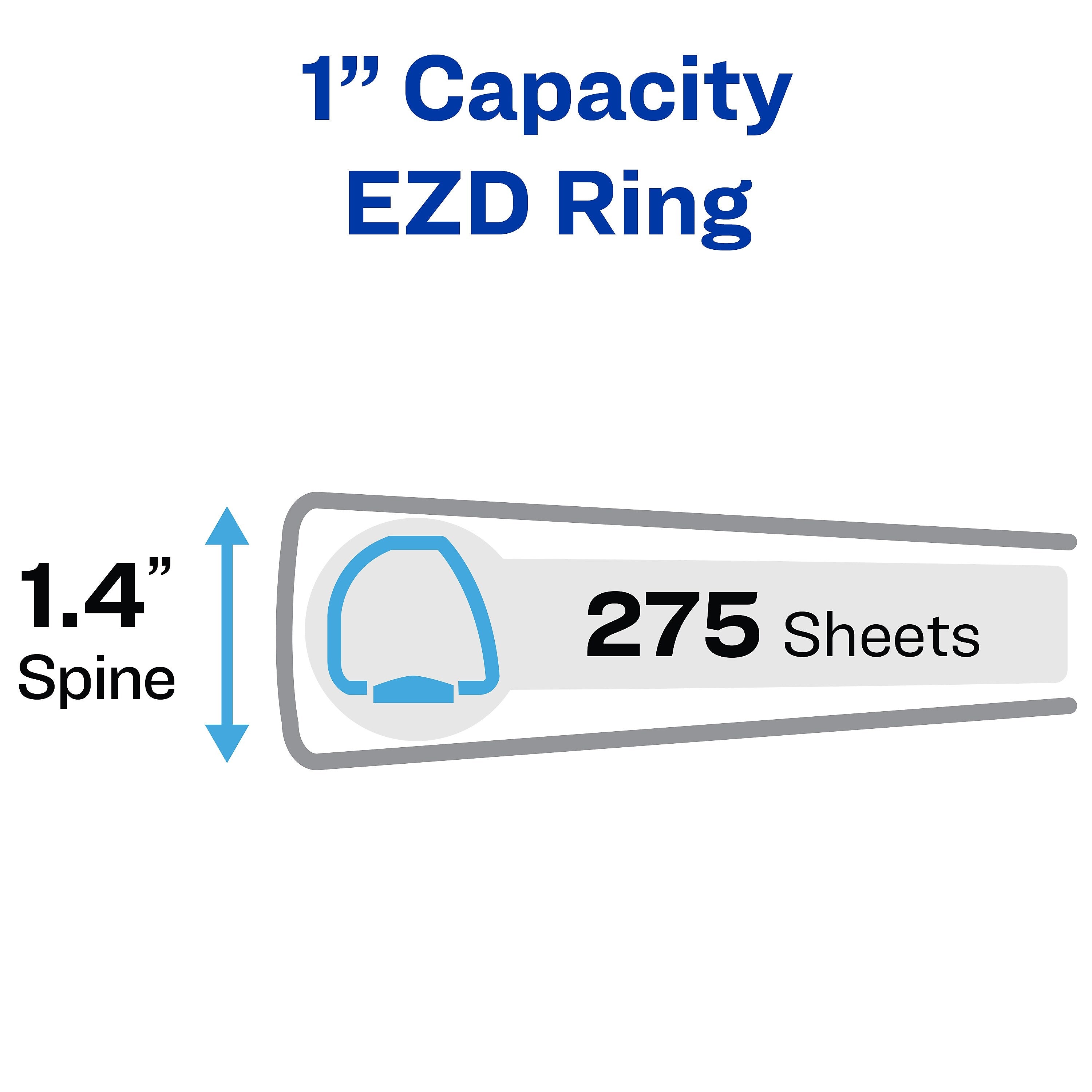 Avery Extra-Wide Heavy Duty 1" 3-Ring View Binders, D-Ring, White