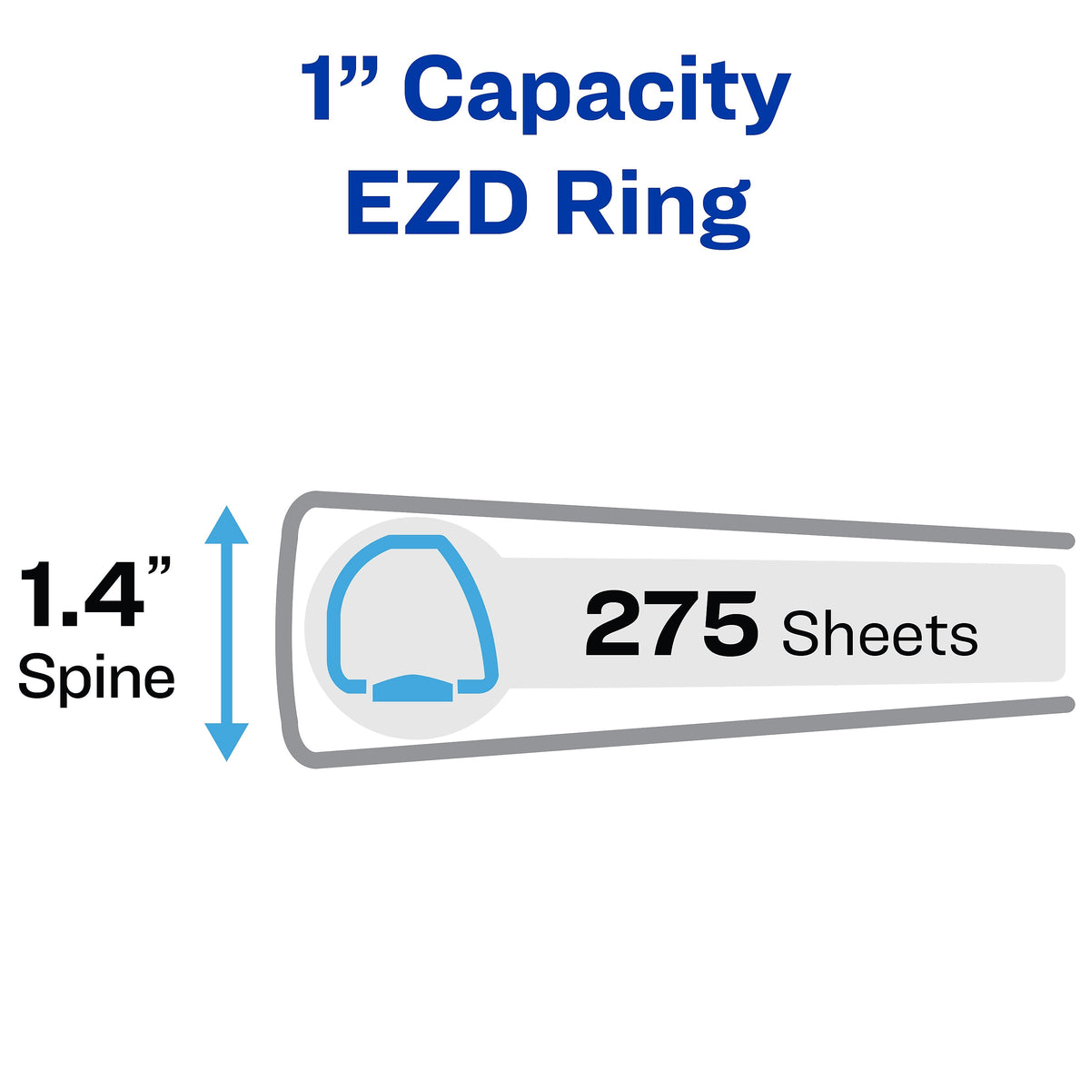 Avery Extra-Wide Heavy Duty 1" 3-Ring View Binders, D-Ring, White