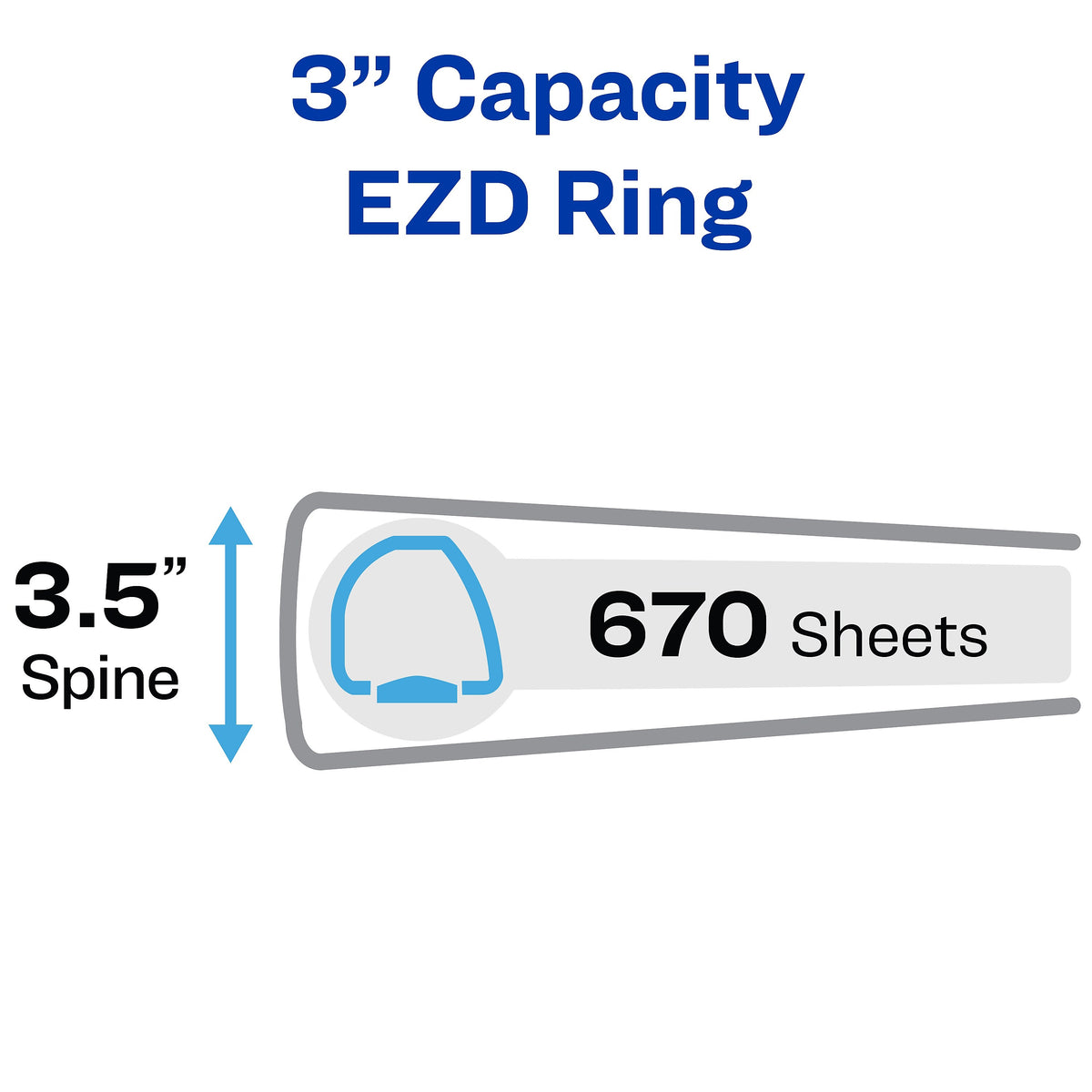 Avery Extra-Wide Heavy Duty 3" 3-Ring View Binders, D-Ring, White