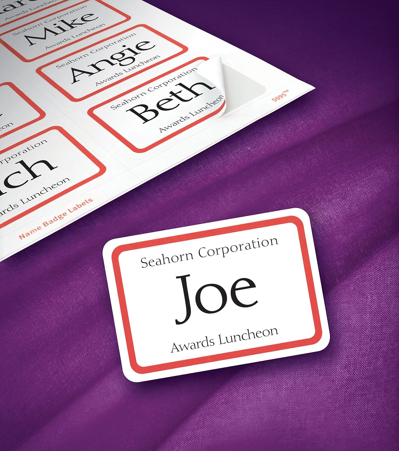 Avery Flexible Laser/Inkjet Name Badge Labels, 2 1/3