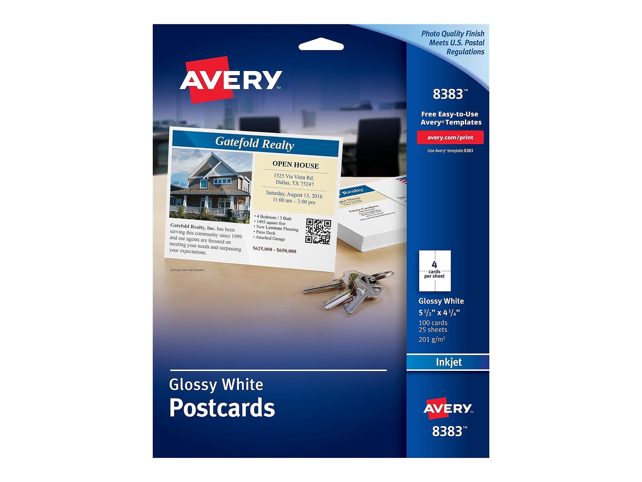 Avery Glossy Postcards, 5.5