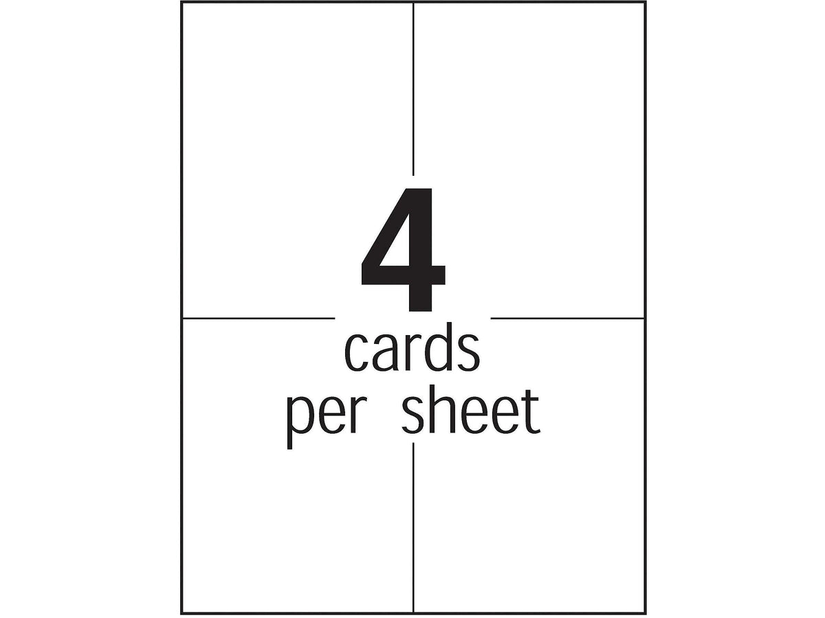 Avery Glossy Postcards, 5.5" x 4.25", White, 100/Box