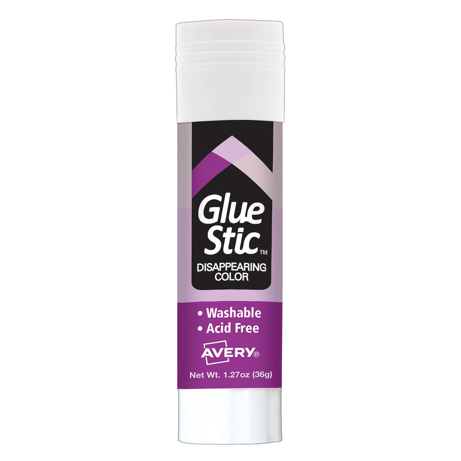 Avery Glue Stic Washable Glue Sticks, Purple