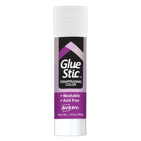 Avery GlueStic Washable Glue Sticks, 1.27 oz., 6/Pack