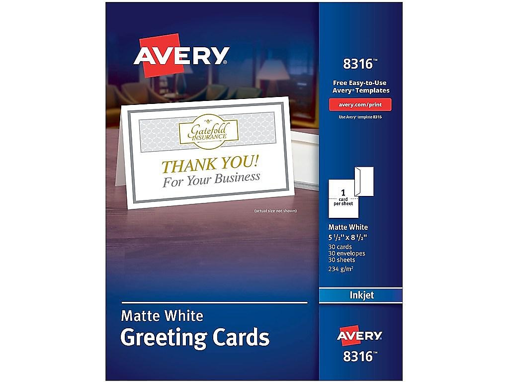 Avery Half-Fold Anytime Cards, 30/Box