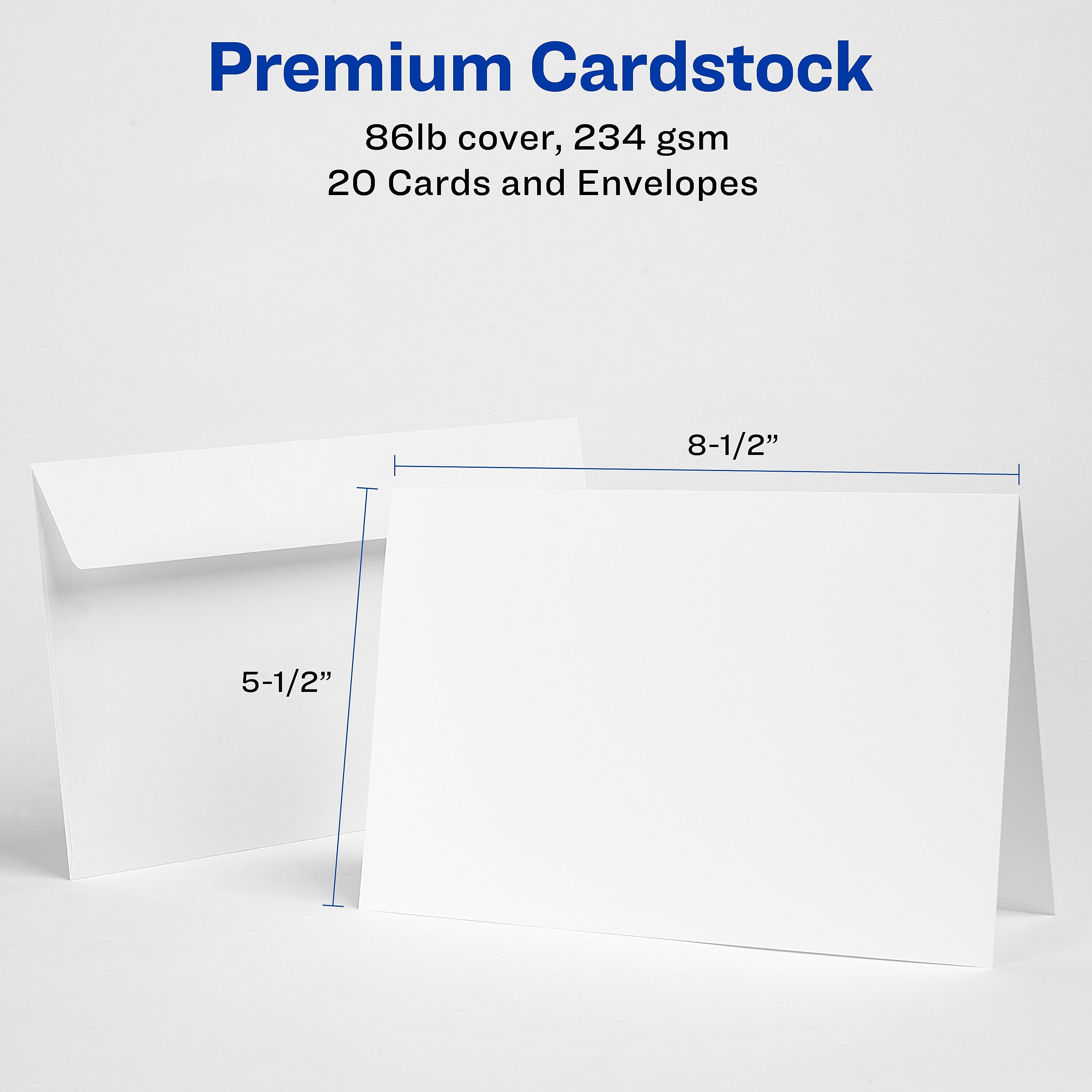 Avery Half-Fold Greeting Cards with Envelopes, 5.5