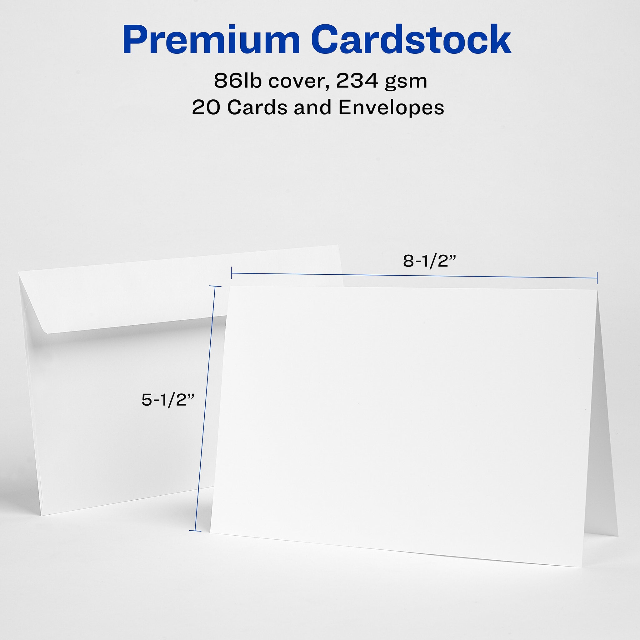 Avery Half-Fold Greeting Cards with Envelopes, 5.5