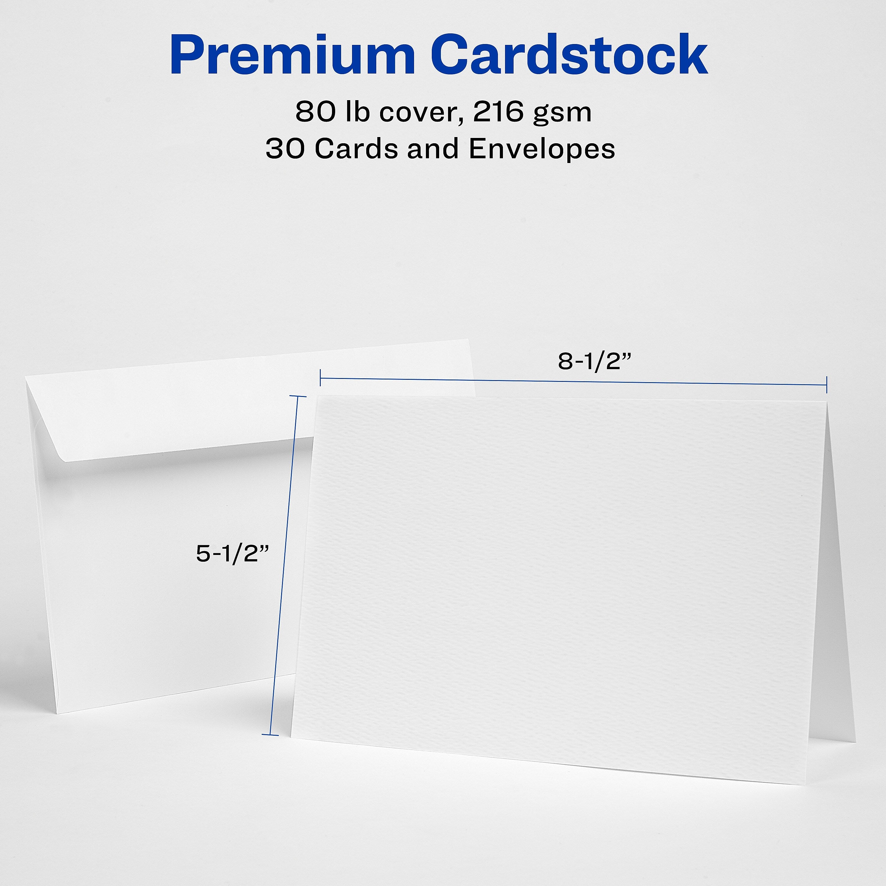 Avery Half-Fold Greeting Cards with Envelopes, 5.5