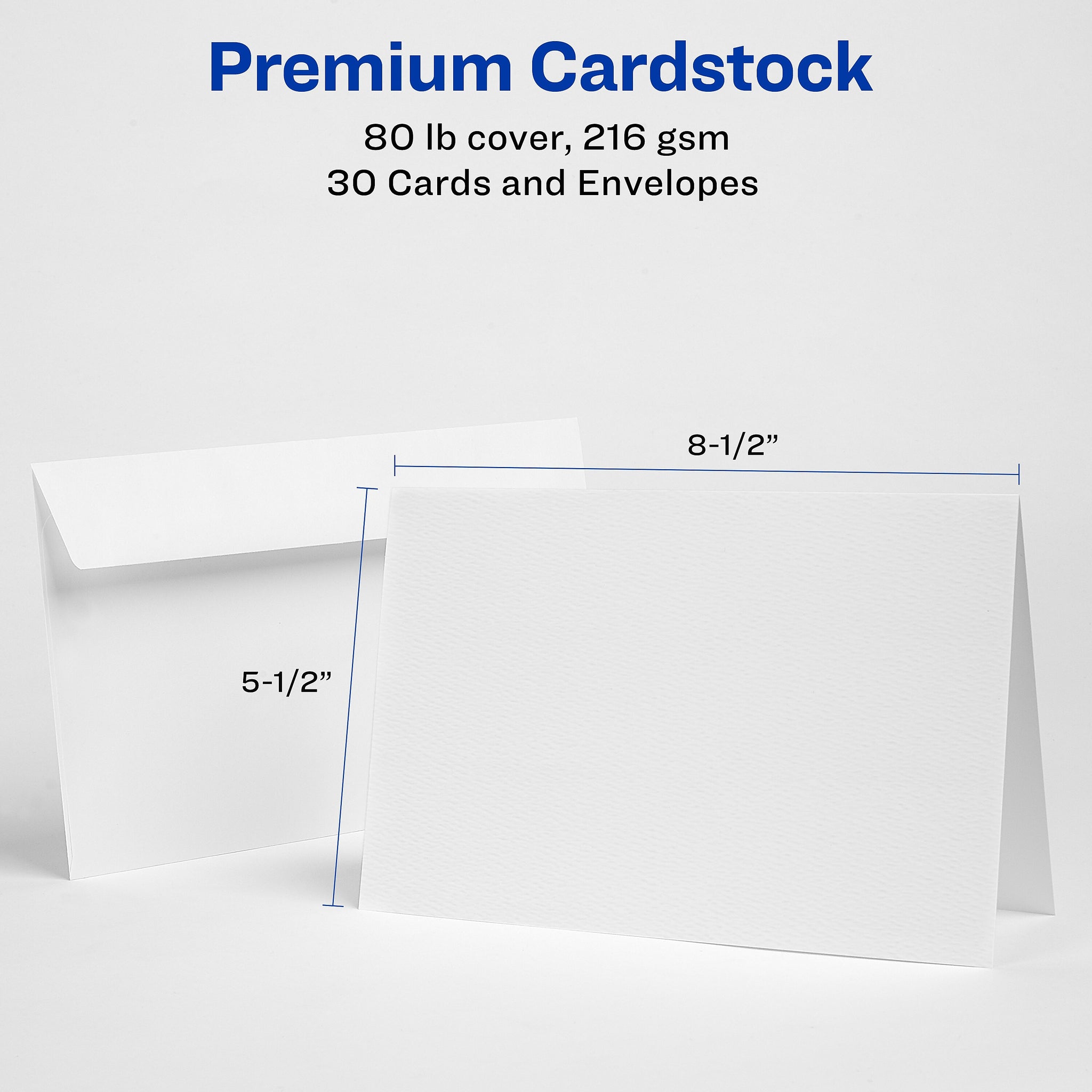 Avery Half-Fold Greeting Cards with Envelopes, 5.5